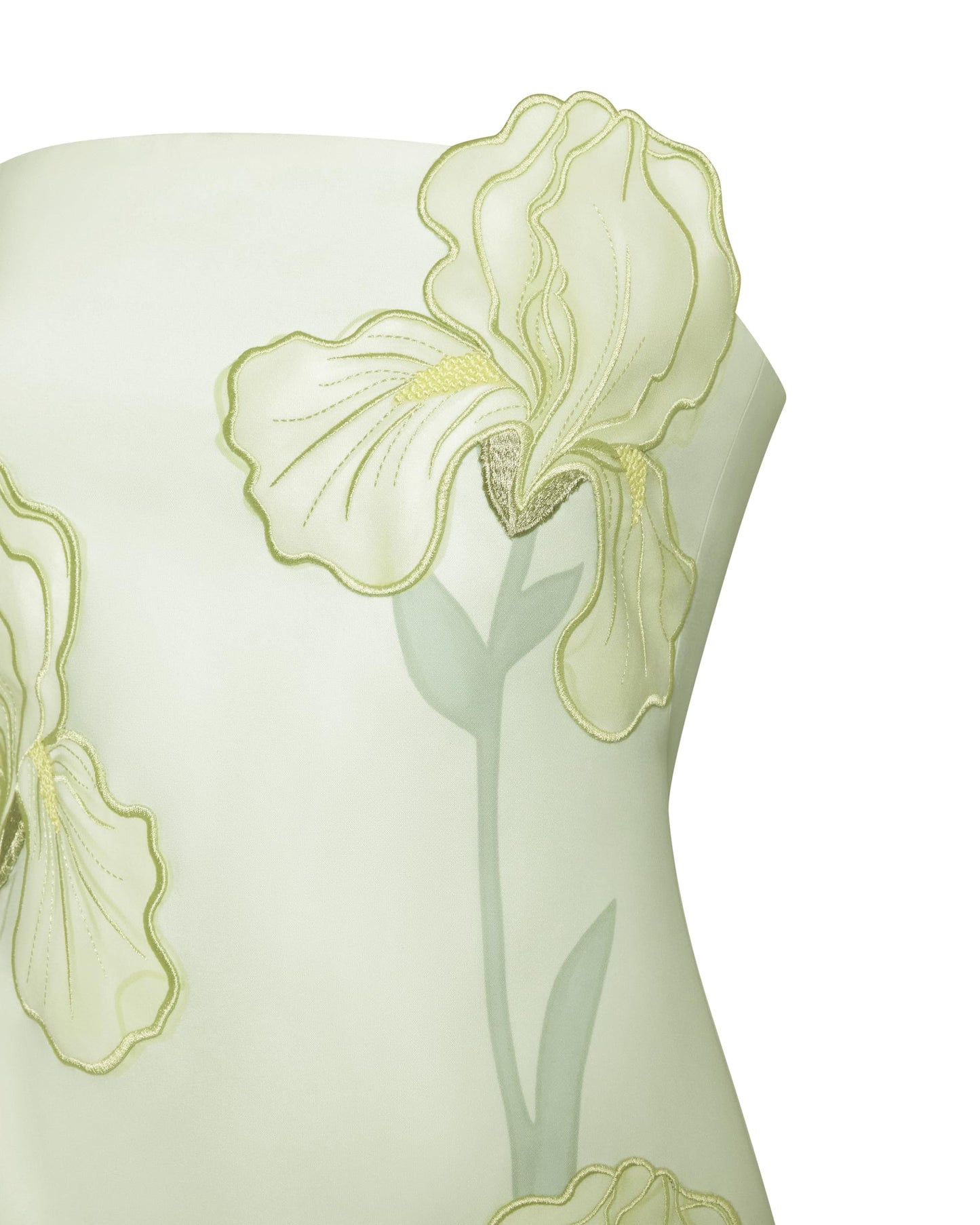 JW PEI Women's Iris Floral Print Strapless Dress - Green