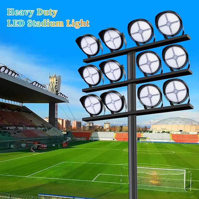 Juyace 78000lm Led Stadium Light Outdoor 600W Flood Lighting Super Bright Commercial Area IP65 Waterproof Arena for Sport Fields and Courts