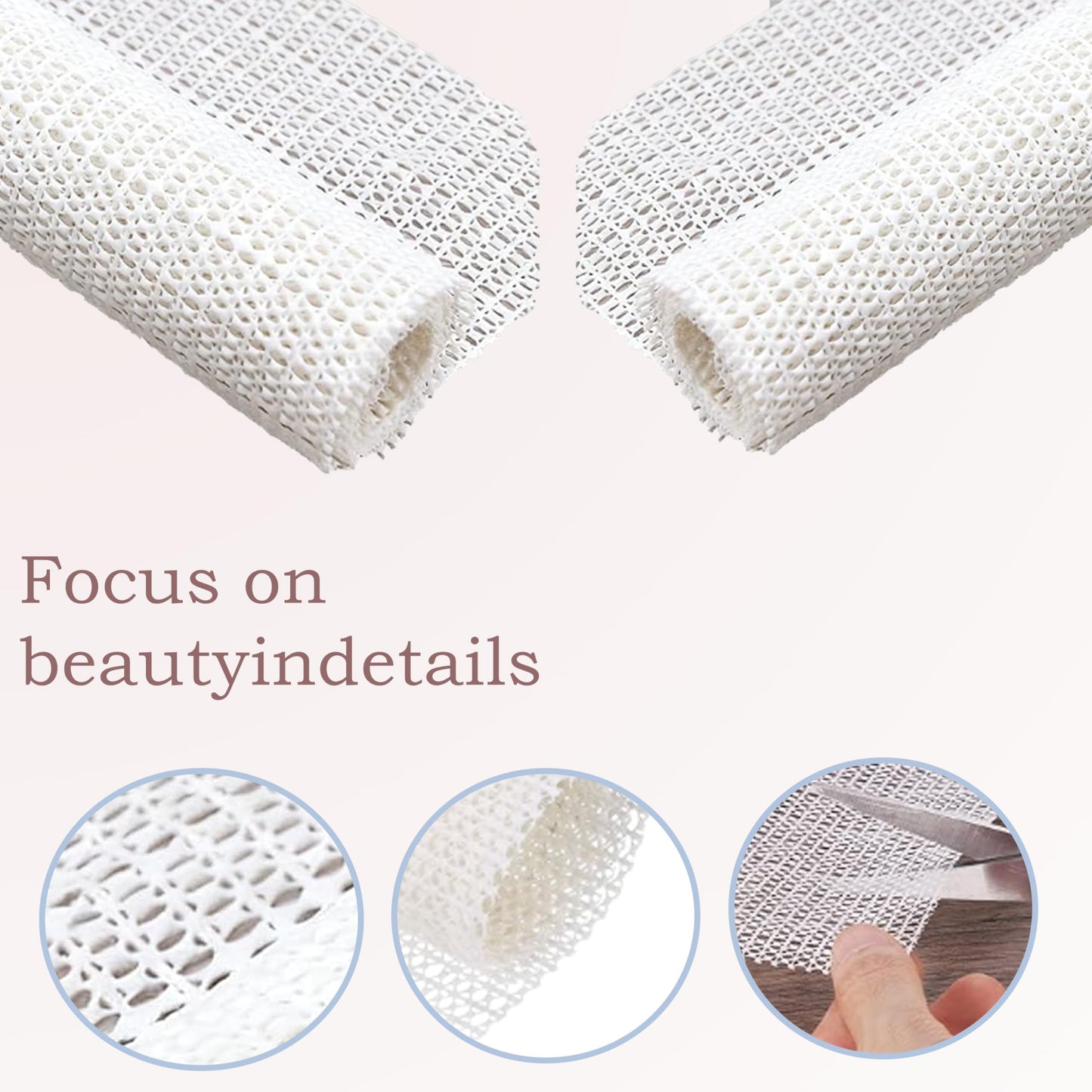78.7x78.7 Inch Non Slip Rug Pad, White Rug Underlay for Hardwood Tile Laminate Floors, Cuttable Anti-Skid Gripper Pad Prevents Sliding Bunching for Living Room Bedroom Hallway