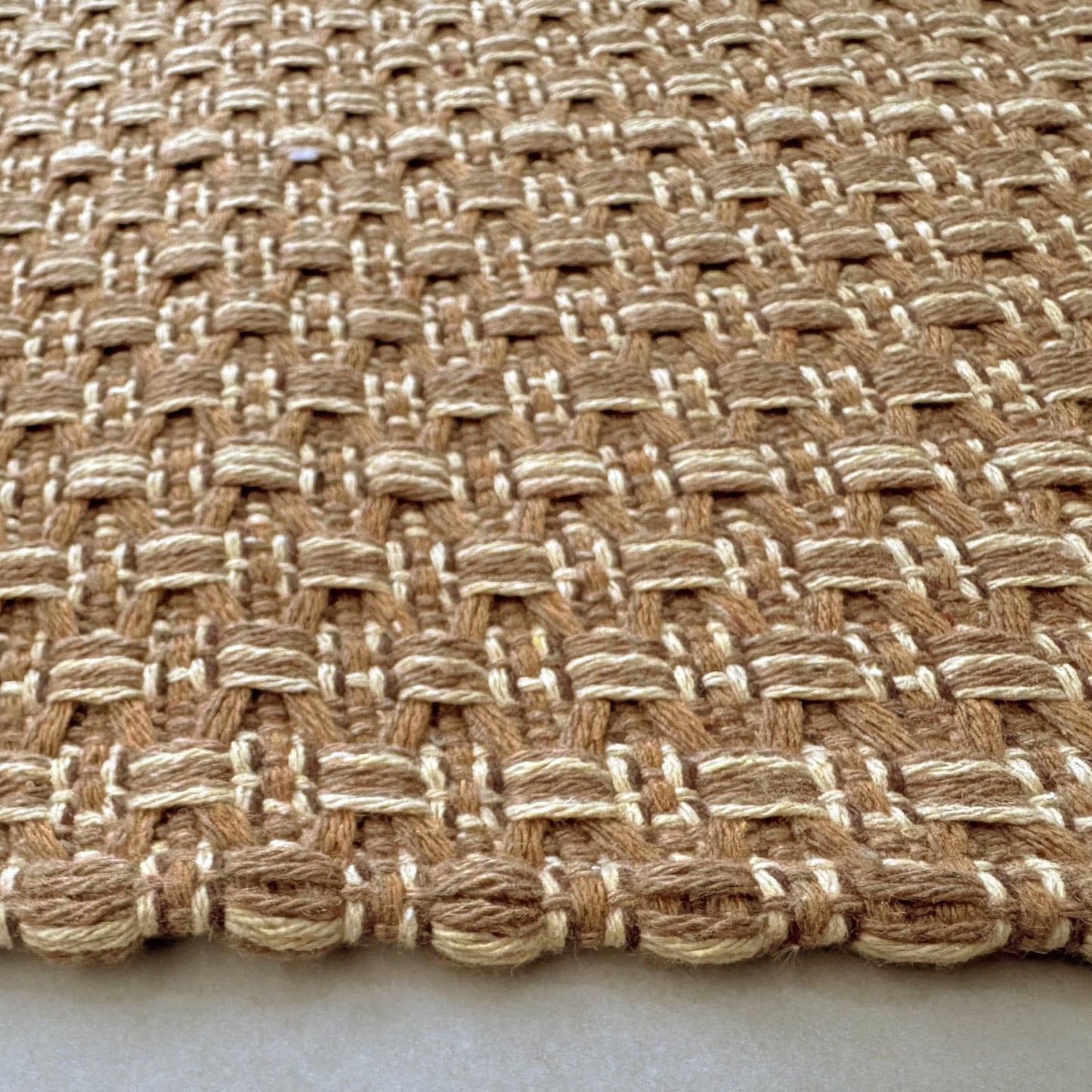 winolive 3x5 ft Rugs for Bedroom - Non-Slip Machine Washable Neutral Rug for Living Room,Faux Jute Rug,Braided Area Rug,Boho Solid Rugs for Home and Office,Very Soft,Stain-Resistan,Tan Brown