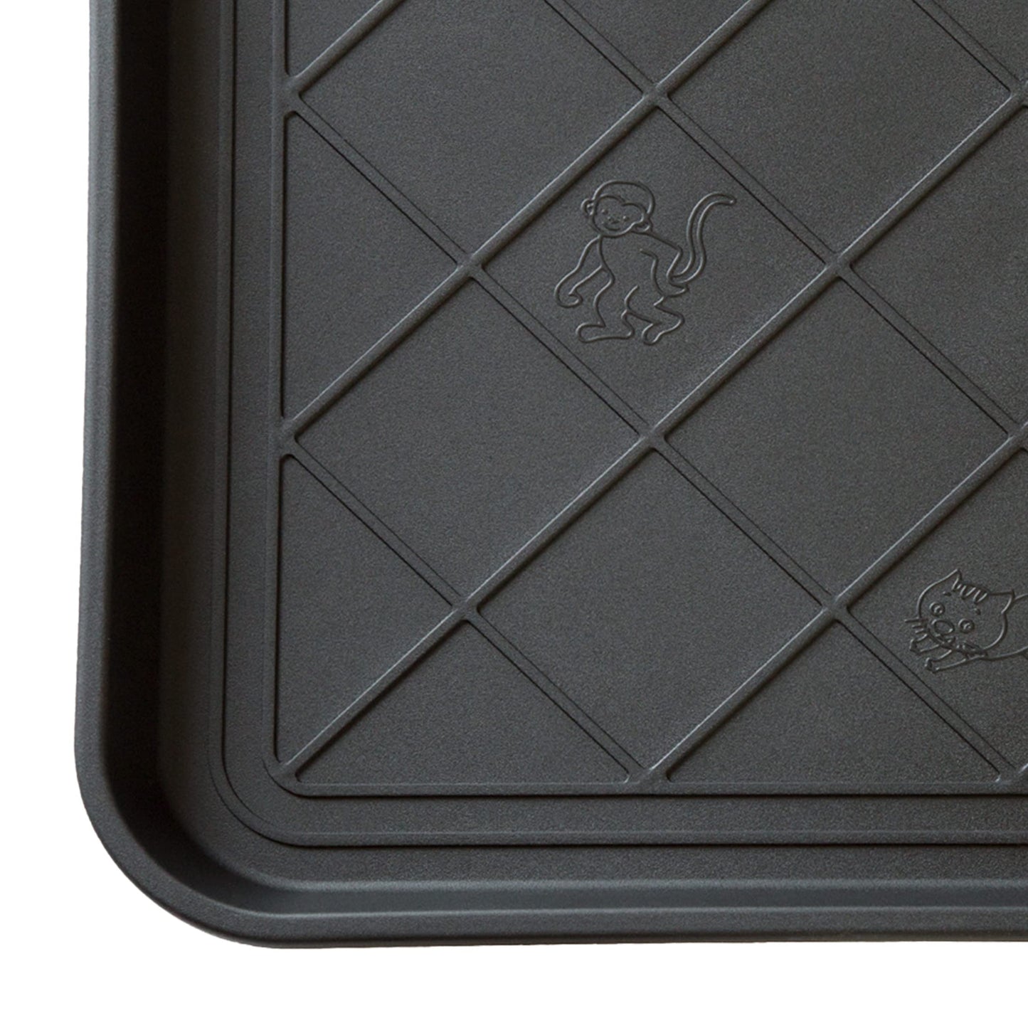 All-Weather Boot Tray - Water-Resistant Plastic Mud Pan, Pet Food Tray, and Outdoor or Indoor Shoe Mat for Entryway by Stalwart (Black)