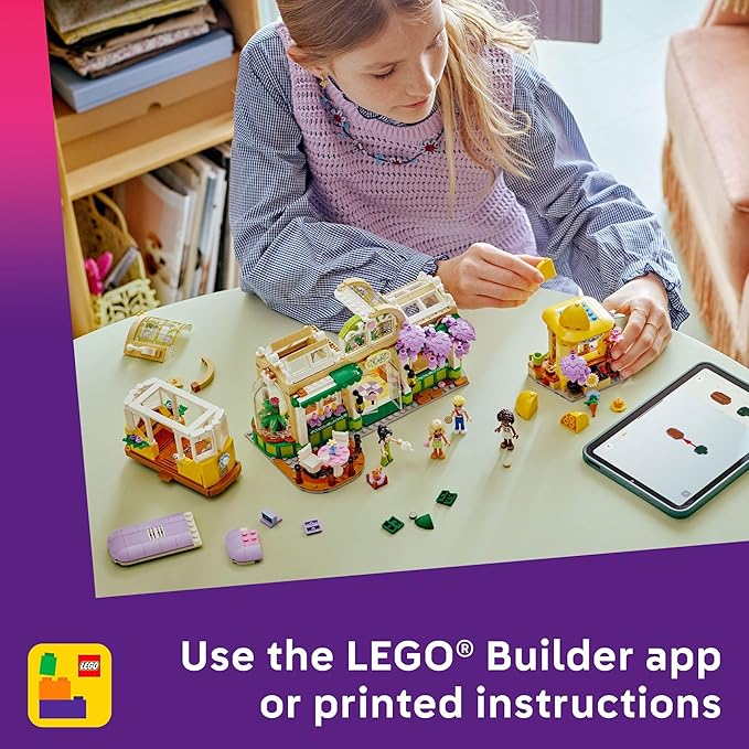 LEGO Friends Plant Café & Flower Shop Pretend Play Building Toy - Playset with 4 Minidolls and Cat Toy for Creative Storytelling - Birthday Gift Idea for Girls and Boys Ages 9 and Up - 42671