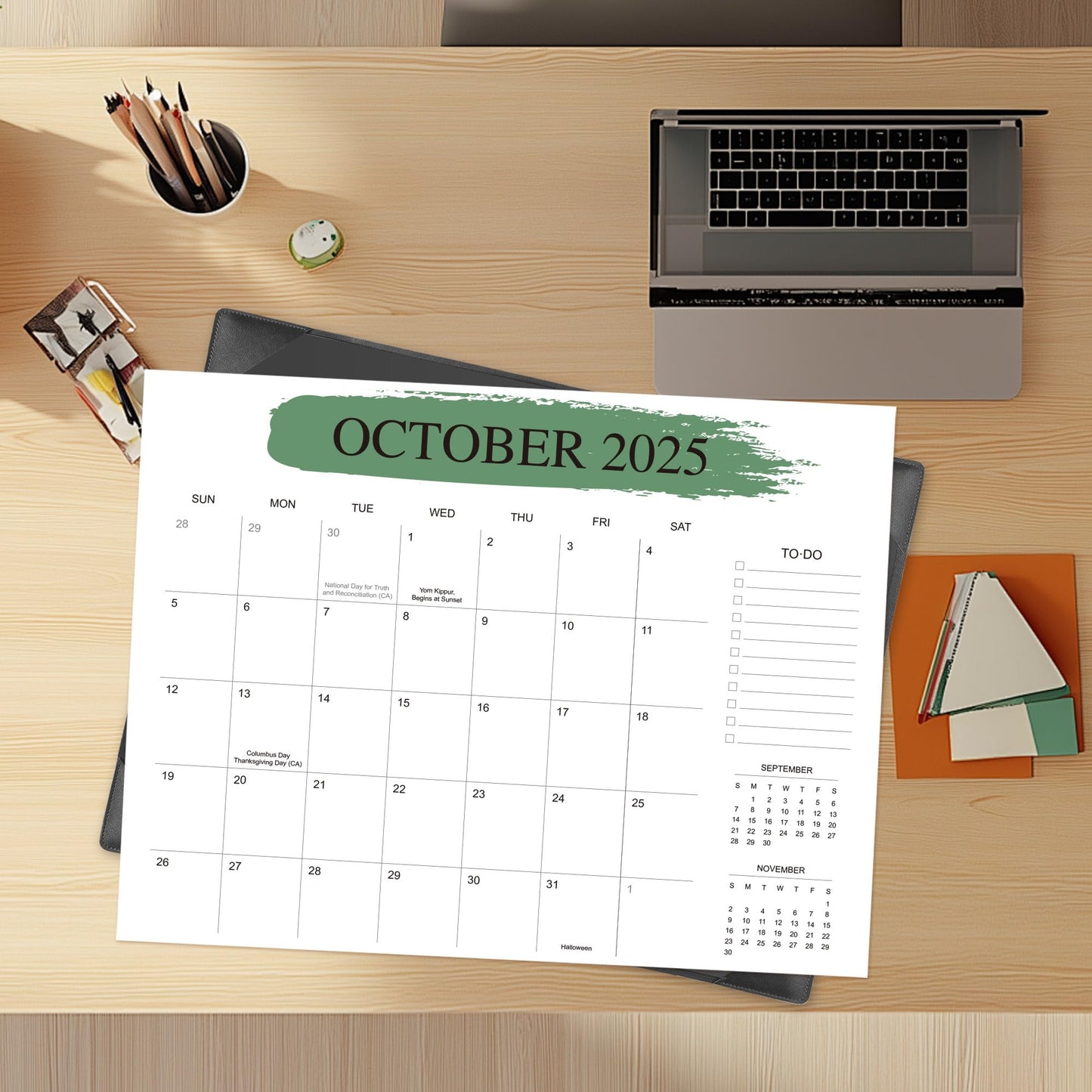 Desk Calendar 2026-2027 with Desktop Mat – 22" x 17" Large Desk Calendars with Desktop Pad, 18-Month Teacher Desk Calendar from Jan 2026–Jun 2027, for Office, School & Home Use (Black)
