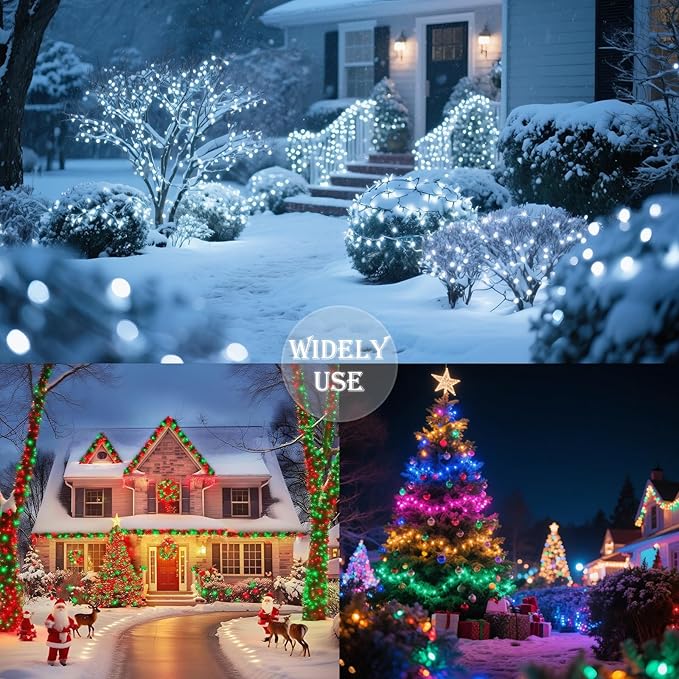 2 Pack Battery Powered String Lights, Total 33 FT 100 LED Colorful Christmas String Lights for Indoor Outdoor Decoration, Twinkle Fairy Light for Tree Classroom Party Room Garden XMAS Tree Party Decor