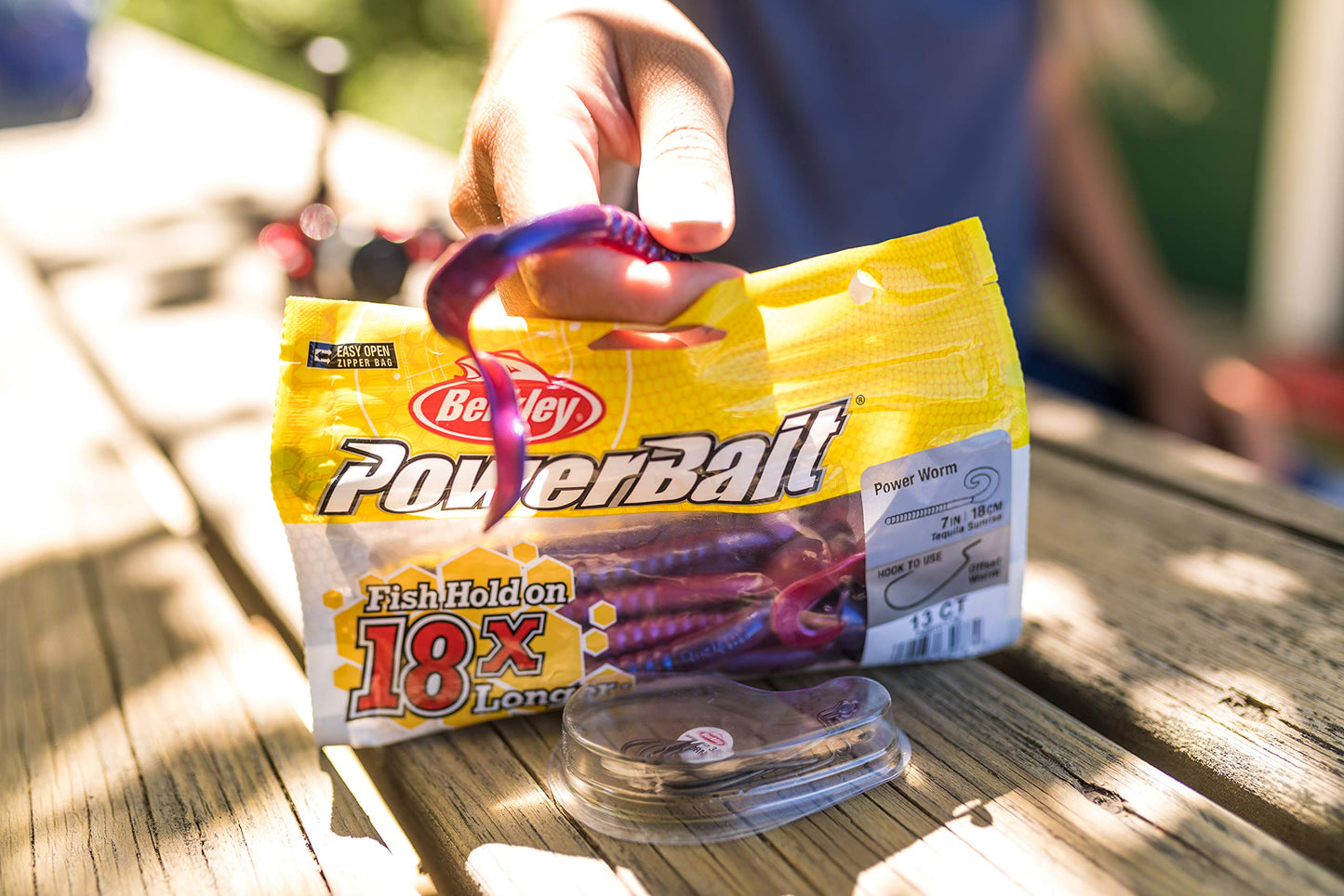 Berkley PowerBait® Power Worm Fishing Bait, Watermelon, 10in | 25cm, Irresistible Flavor, Classic Curly Tail Worm Profile, Ideal for Spring, Summer and Fall Fishing