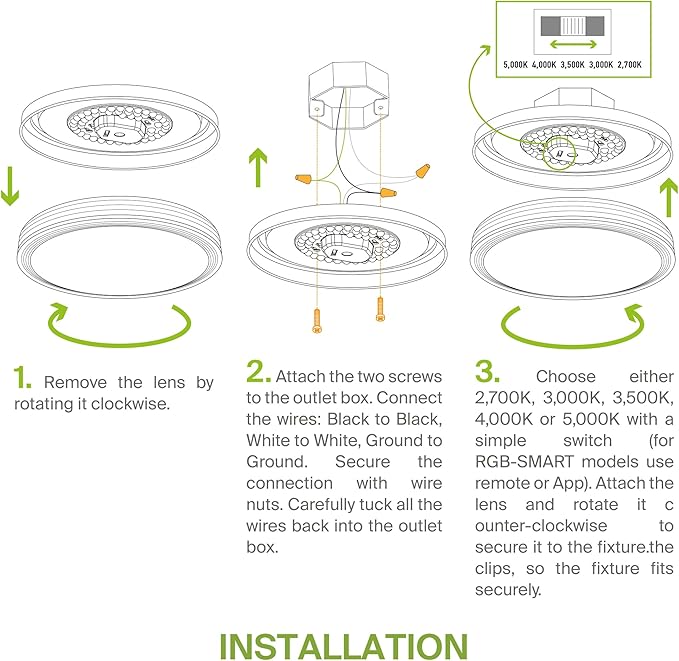 ASD 16 Inch LED Flush Mount Ceiling Light Fixture for Bedroom, 28W 1752LM 5CCT 2700K-5000K, Dimmable Lights, Dining, Living Room, Kitchen Lamps, Modern Home Lighting Fixtures, Nickel, ETL, 4 Pack