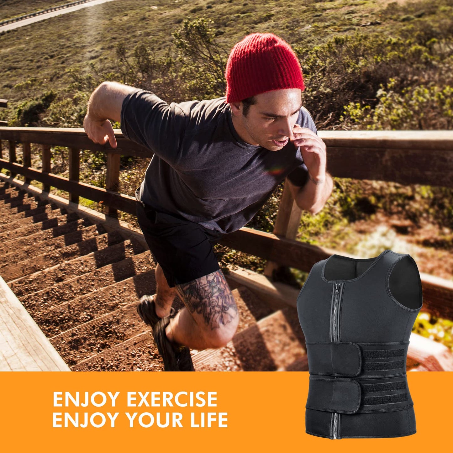 A+ Choice Sauna Vest Waist Trainer for Men - Mens Sauna Suit Large Sweat Belt Body Shaper for Gym Workout Exercise Faja Para Hombre Plus Size 5XL