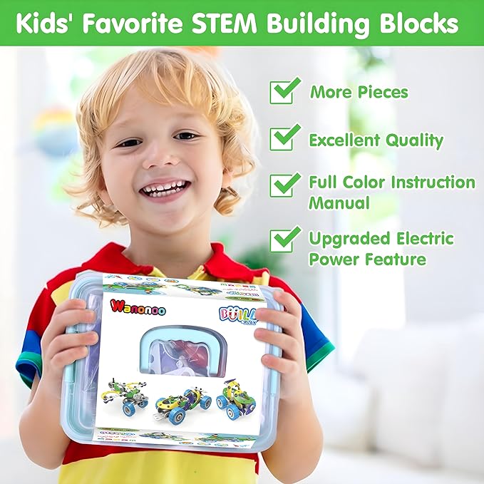 10 in 1 STEM Toys for 4 5 6 7 8+ Year Old Boy Easter Birthday Gifts Building Toys for Kids Ages 4-8 5-7 6-8 Educational Stem Activities for Boy 4-6 8-10 Erector Set Construction Creative Games