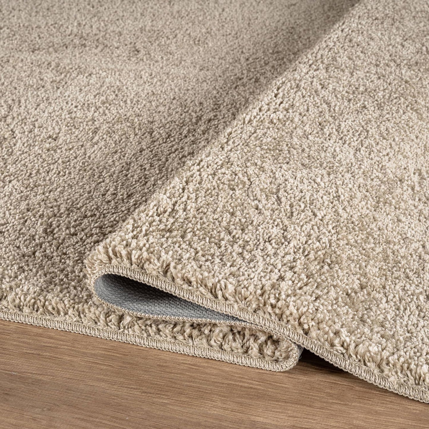 Area Rug 3x5 Beige Washable Indoor Rug Ultra Plus 0.75 in Thick Pile Solid Non Slip Easy to Clean Non Shedding Indoor for Living Room Bedroom Kitchen Dining Room or Hallway (3 X 5 Beige)