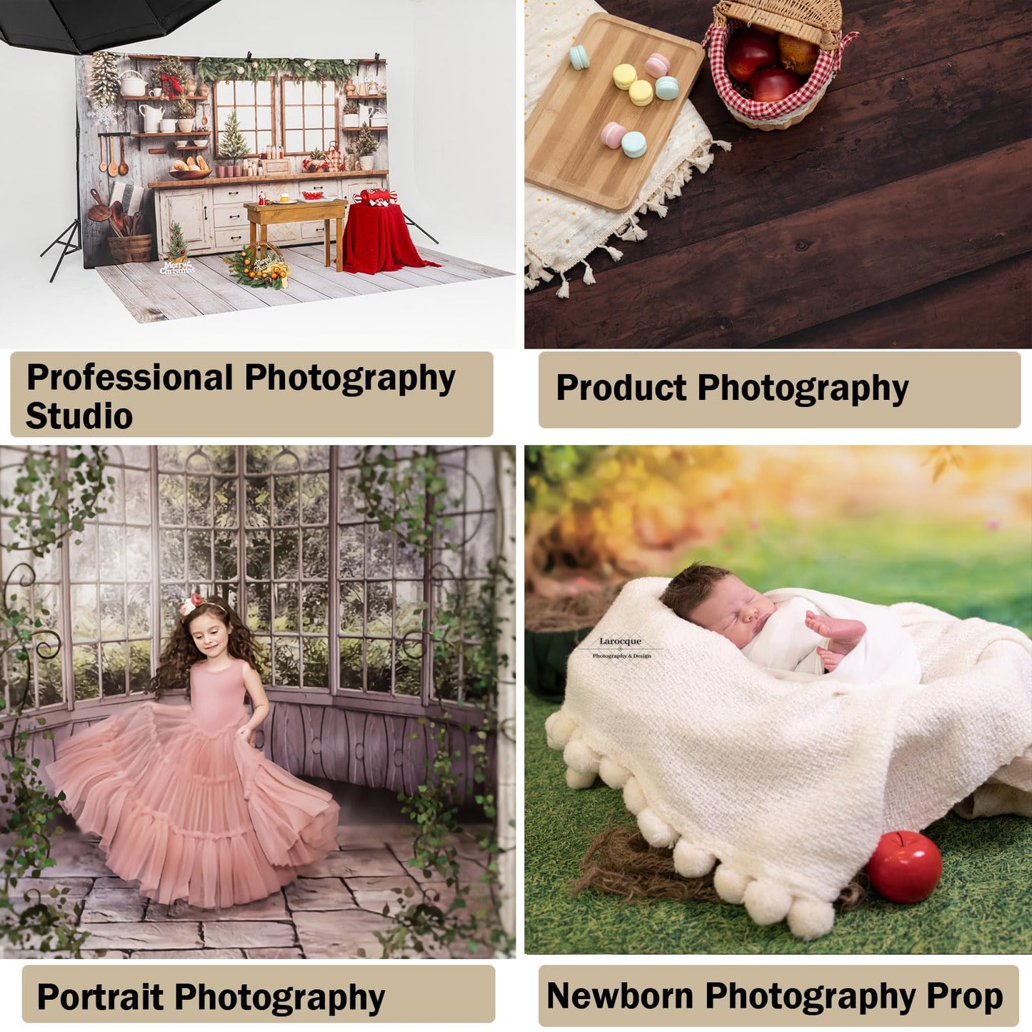 Kate Photography Floor Mats Brown Wooden Backdropn Wall Rubber Floor Mat Newborn Photography Props for Professional Photographers Studio 5x4ft