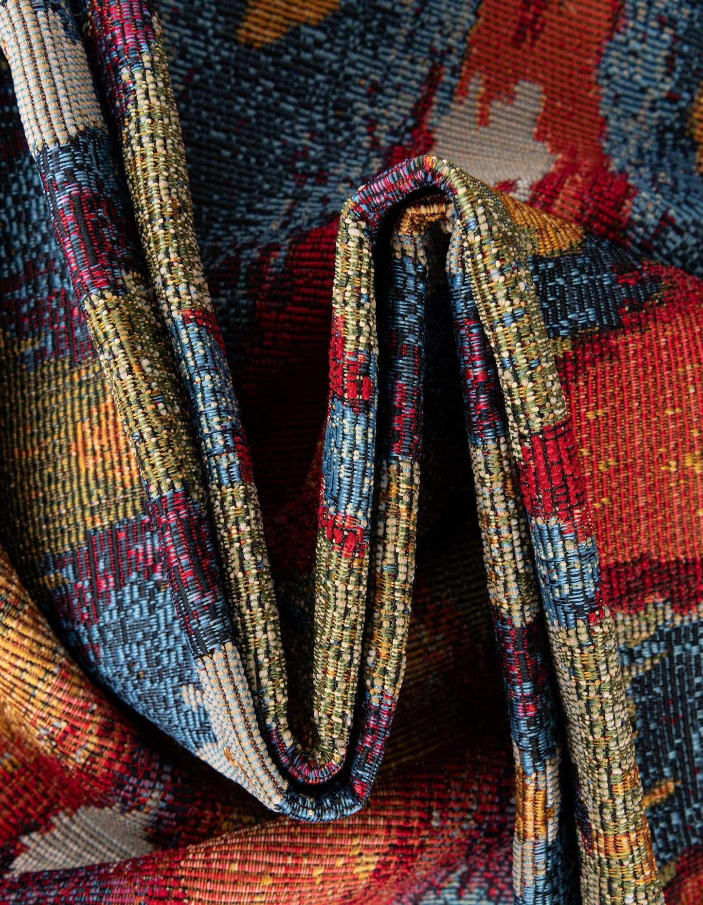 Unique Loom Outdoor Modern Collection Area Rug - Ikat (10' x 14' 1" Rectangle Multi/Burgundy)