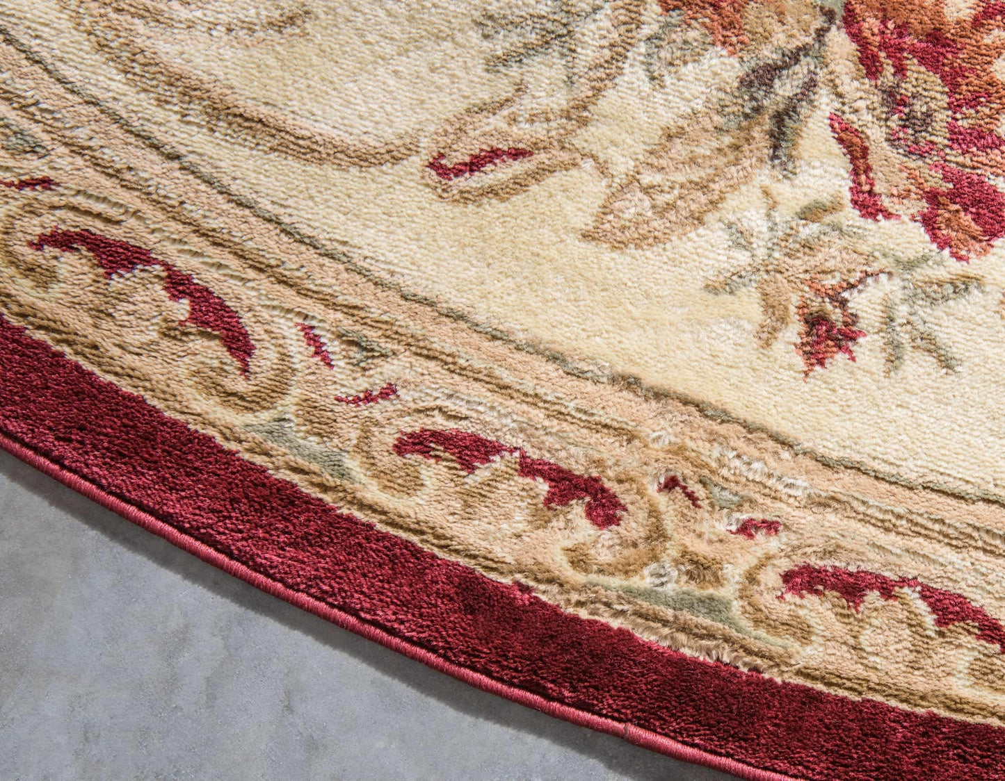 Unique Loom Versailles Collection Area Rug - Henry (7' 10" Round Red/Brown)