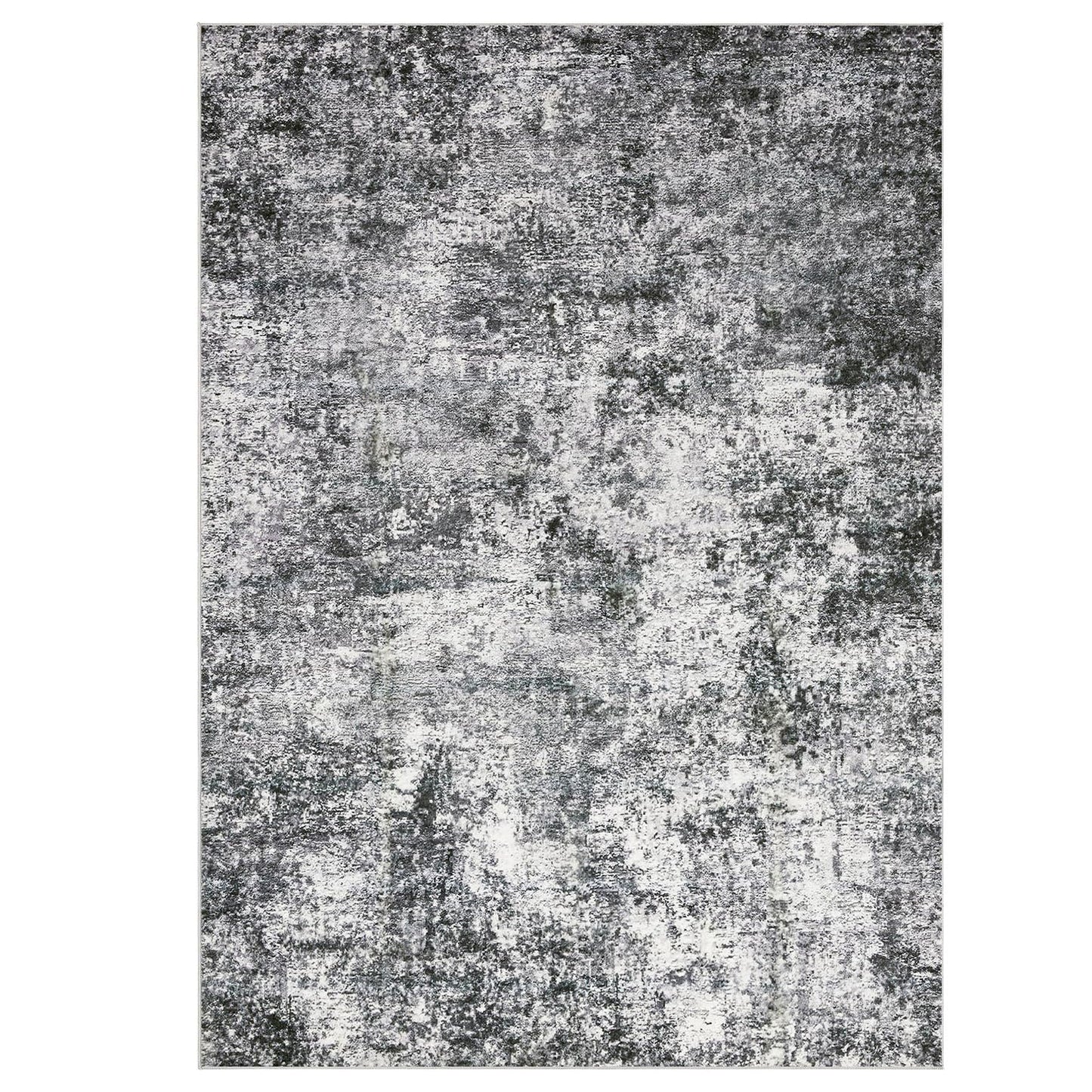 DMOYEST Area Rug Living Room Rugs - 9x12 Large Soft Indoor Neutral Modern Abstract Low Pile Washable Rug Carpet for Bedroom Dining Room Farmhouse Home Office - Grey