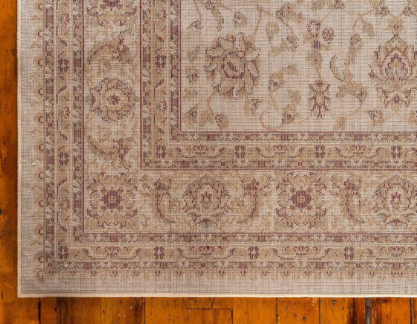 Unique Loom Voyage Collection Traditional Oriental Classic Intricate Design Area Rug (10' 0 x 13' 0 Rectangular, Ivory/Gold)