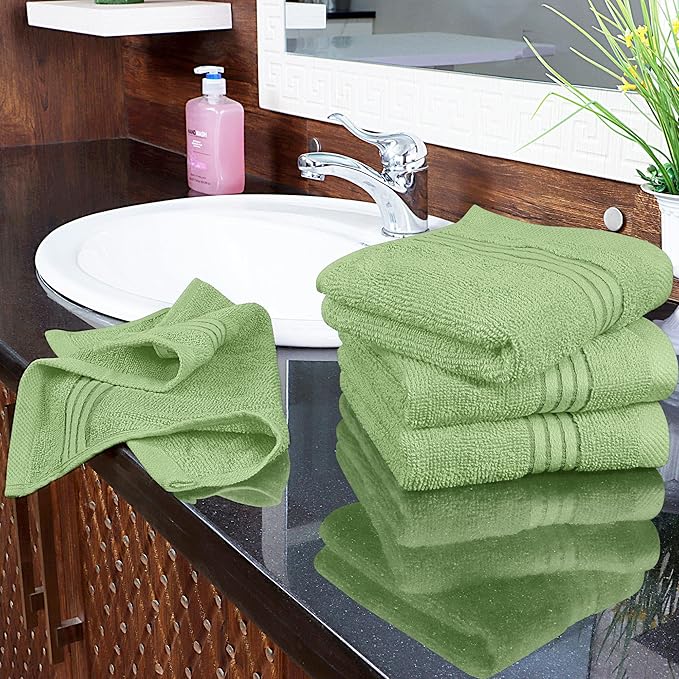 Utopia Towels Wash Cloths Set, 12 by 12 Inches, 100% Cotton Ring Spun, Highly