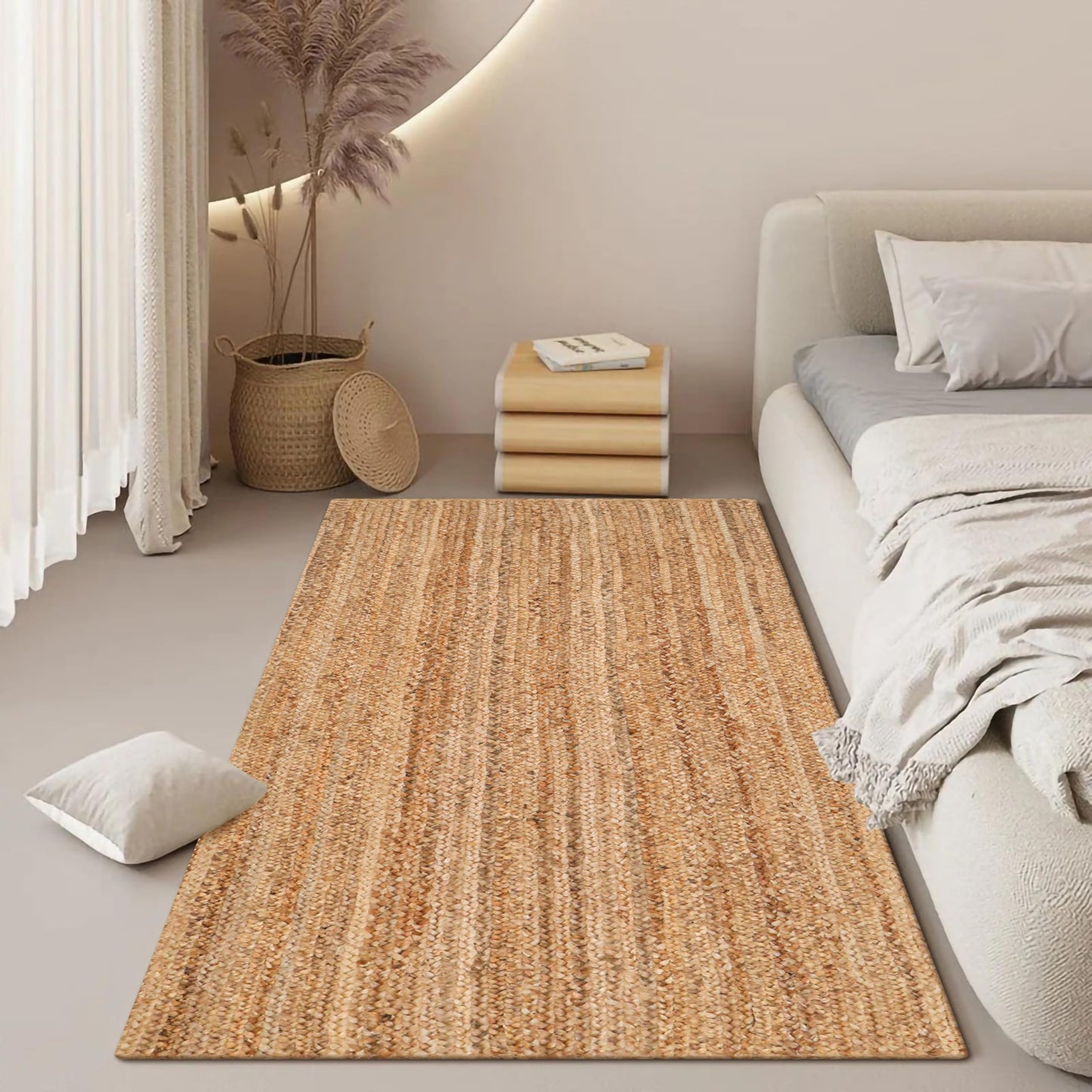Savi Home Hand Braided Jute Runner Rug 24x72 Reversible Farmhouse Rugs for Hallway, Kitchen, Living Room, Bedroom - 2x6' - Natural