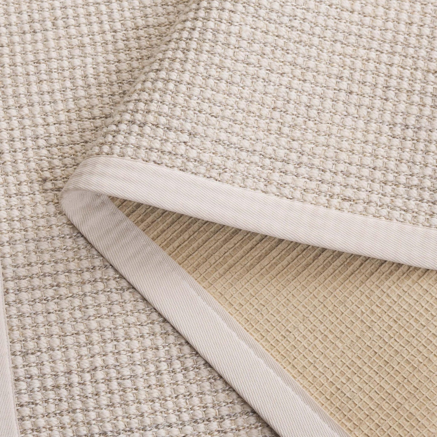 Safavieh Palm Beach Collection Area Rug - 5' x 8', Ivory, Geometric Design, Wool & Sisal, Ideal for The Living Room, Bedroom, Dining Room (PAB626A-5)