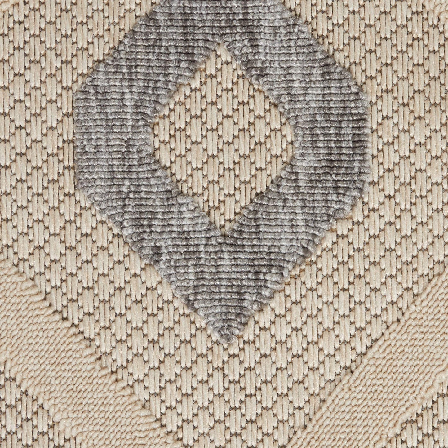 Nourison Home Palamos Cream 5'3" x 7'3" Area Rug - Easy Clean, Non Shedding, Bed Room, Living Room, Dining Room, Kitchen (5' x 7')