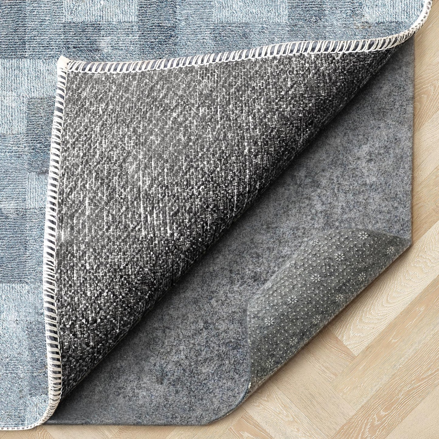 COMFYPAD Felt Rug Pad with Gripper Dots, 2x6 Ft Non-Slip Rug Underpad with PVC Backing, 1/6" Thick Cushioned Carpet Pad Gripper for Hardwood Floors, Vinyl & Tile, Under Rug Padding Floor Protection