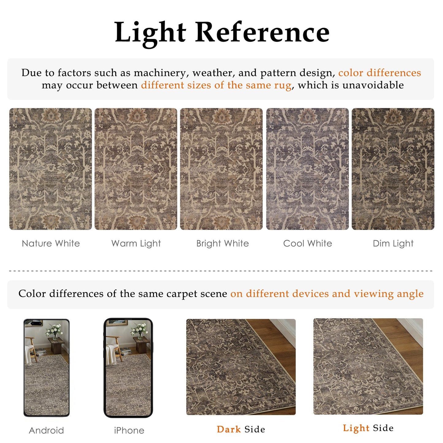 HUGEAR 2'6''x10 Runner Rug Machine Washable Retro Brown Hallway Area Rug Indoor Vintage Rug Floral Low Pile Carpet Soft Throw Rug Bedroom Living Room Office Dining Room Kitchen Laundry Room Non Slip