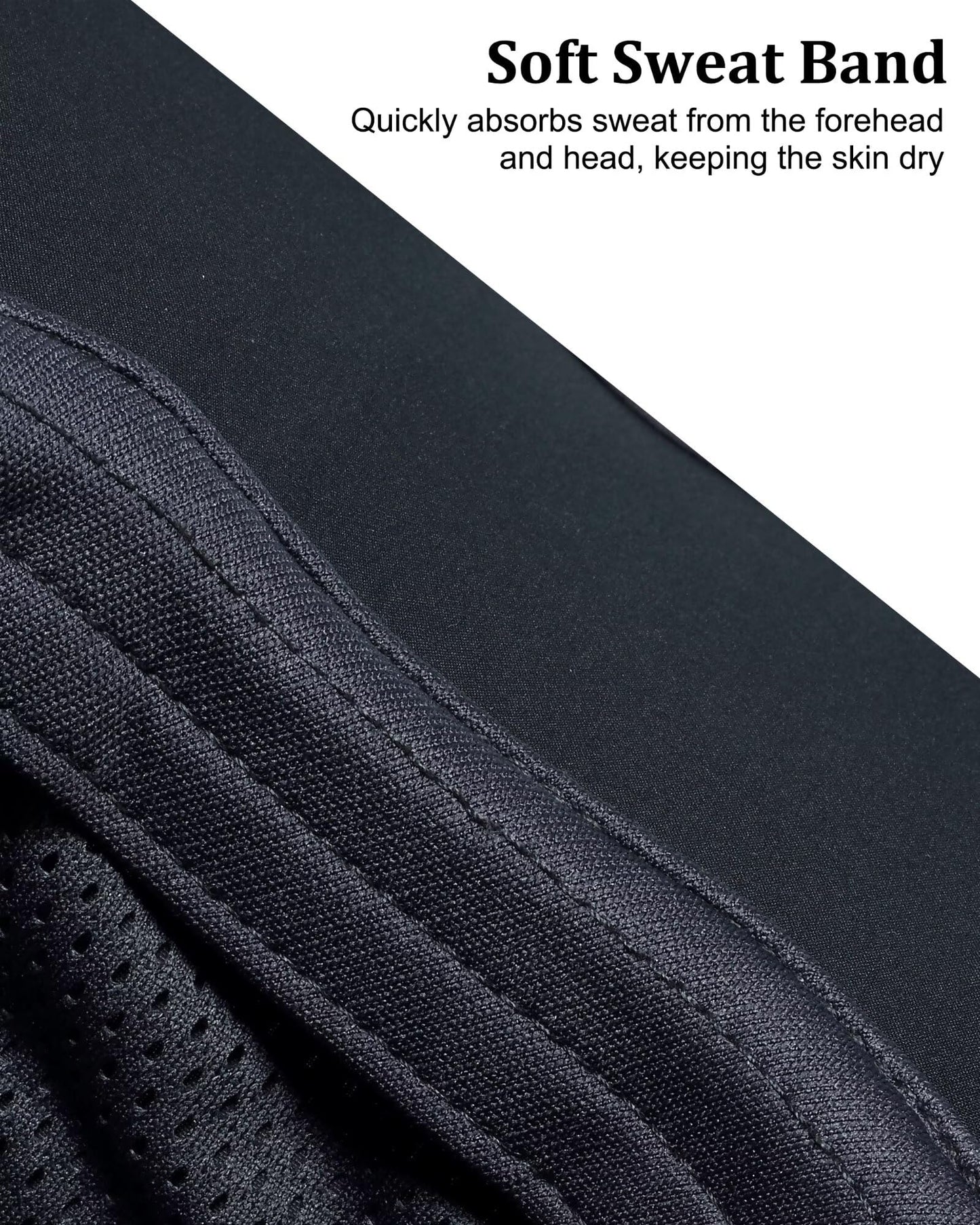 GADIEMKENSD UPF 50+ Foldable Baseball Cap with Long Brim, Cooling Running Hat Quick Drying Breathable Mesh, Water-Repellent, Suitable for Golf Tennis Sports Travel Dark Grey