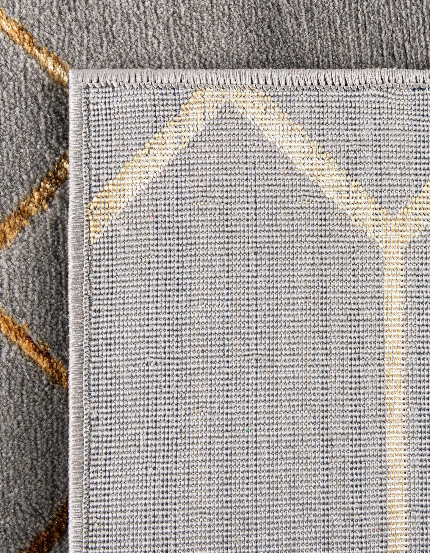 Rugs.com Glam Collection Rug – 5x8 Gray Gold Medium-Pile Rug Perfect for Bedrooms, Dining Rooms, Living Rooms