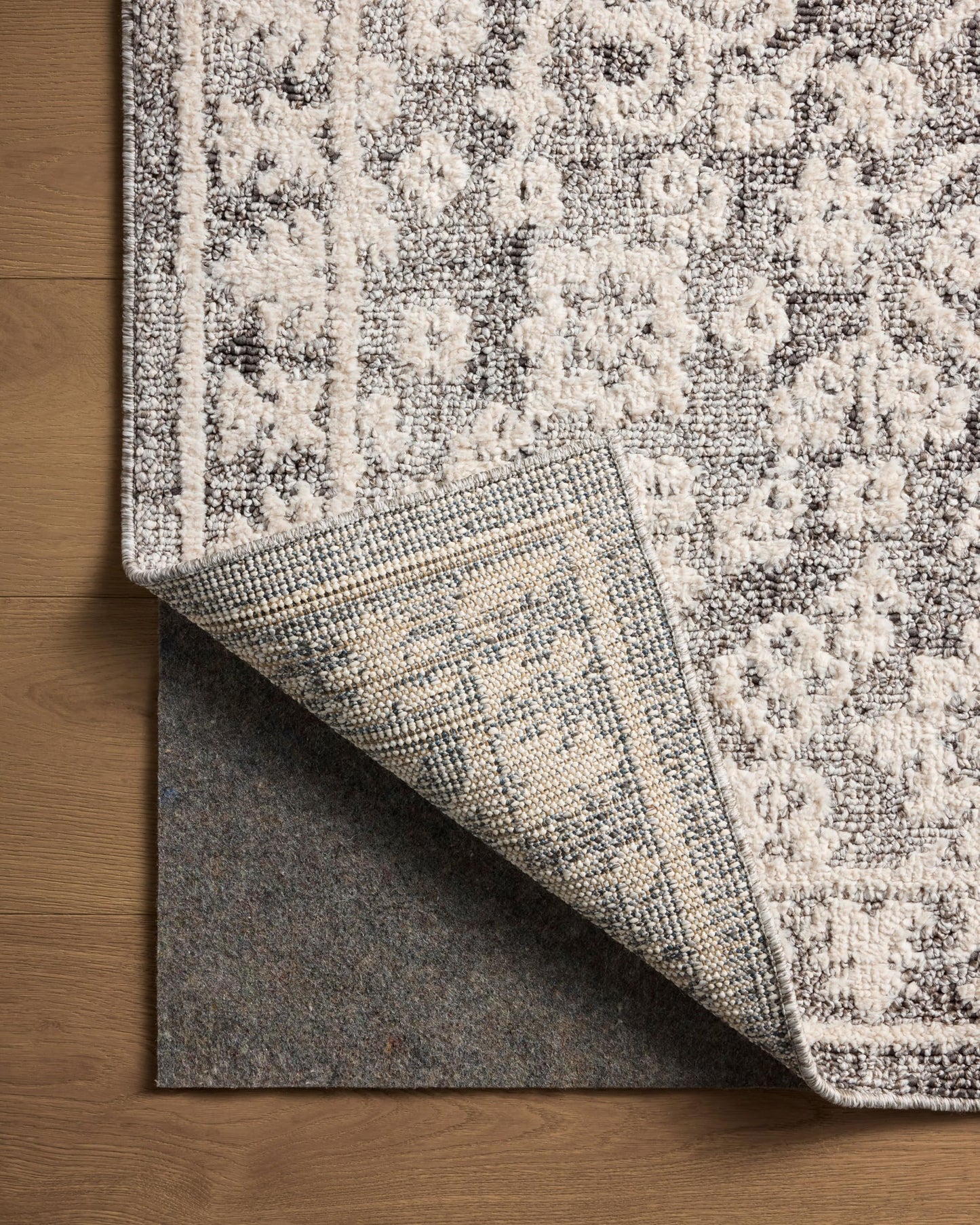 Loloi Magnolia Home by Joanna Gaines Gigi Collection GIG-01 Grey/Ivory 5'-3" x 7'-6" Area Rug