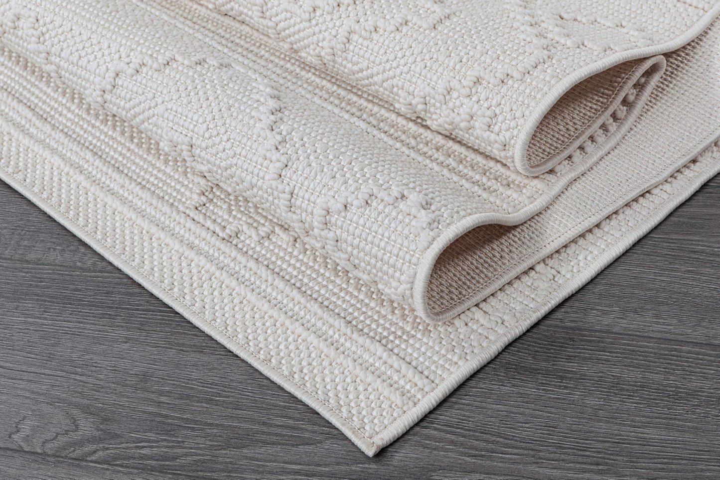 Beverly Rug Micro Loop Area Rug White 8x10 Modern Luxury Soft Boho Geometric Durable Indoor Area Rugs for Living Dining Room Office Stain Resistant Non Shedding Casual Indoor Carpet White 8 x 10
