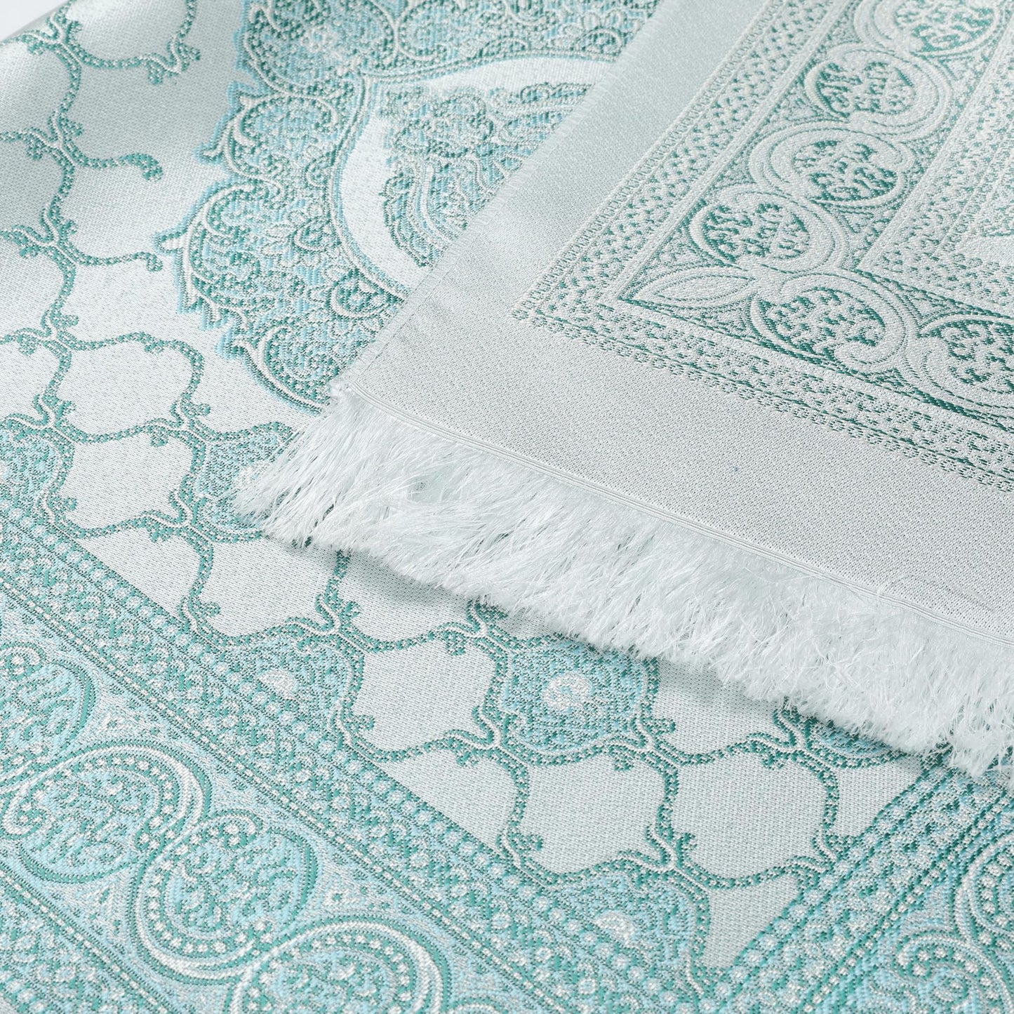 Prayer Rug Muslim Prayer Mat - Soft Thin Prayer Carpet Mats Islam for Kids Men Women, Islamic Eid Ramadan Gifts (Green)