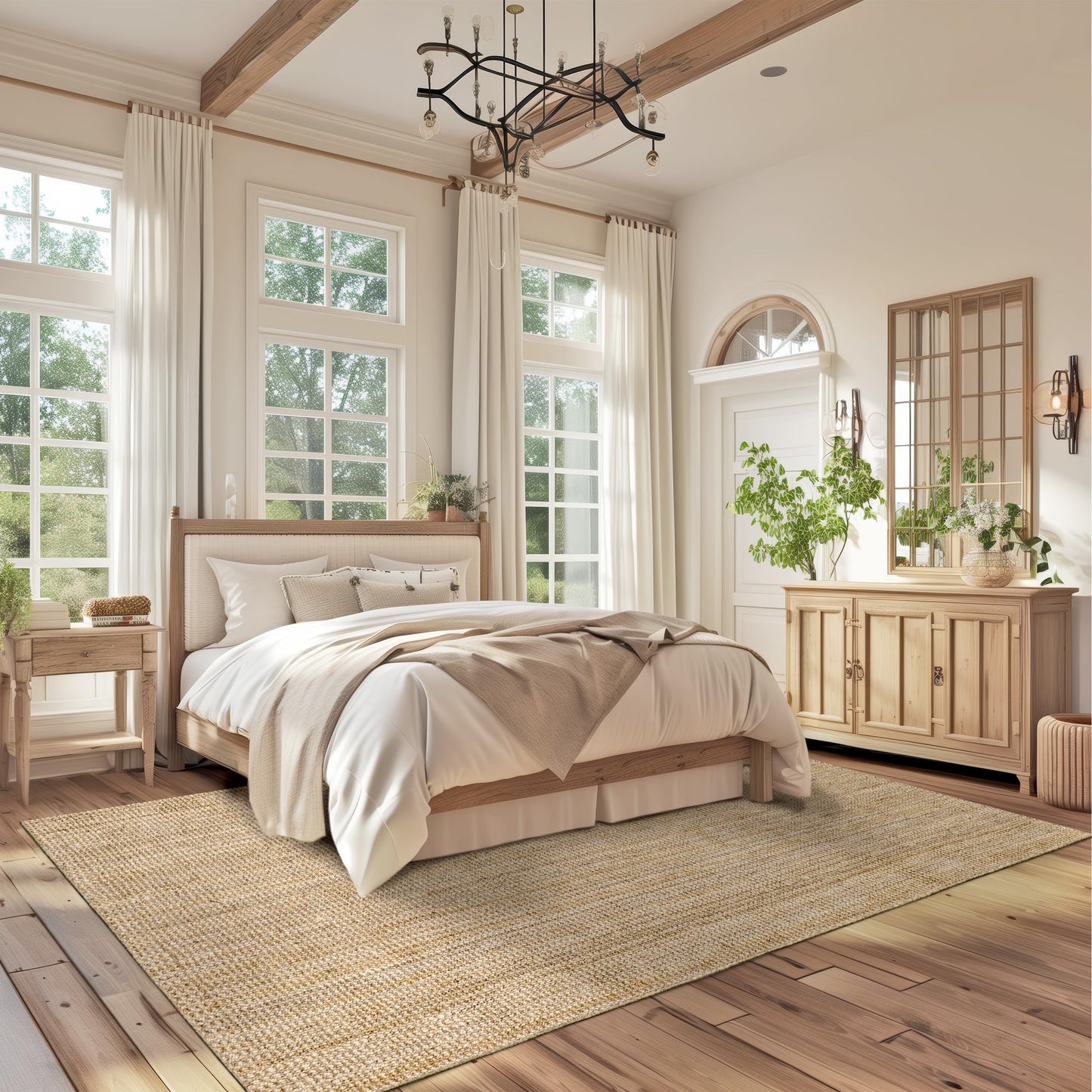 Nuloom Ashli Hand Woven, Natural, 2'6" x 12', Farmhouse, Jute, Soft and Textured, High Traffic, Stain Resistant, Easy Clean, Durable Runner for Bedroom, Living Room, Dining, Den, Foyer, Entryway