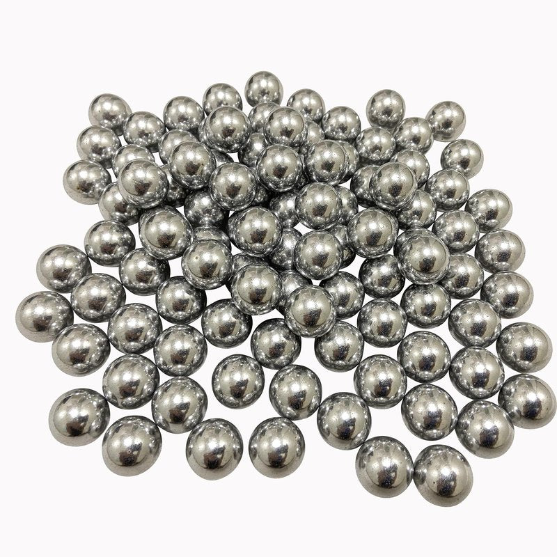 Alien Play 100 X 43 Cal Aluminum Balls for Self Defense and Target Practice, Solid Hard .43 Caliber Alu Paintballs Fit for T4E Walther PPQ/ TPM1 and Glock17/G17 (Silver)