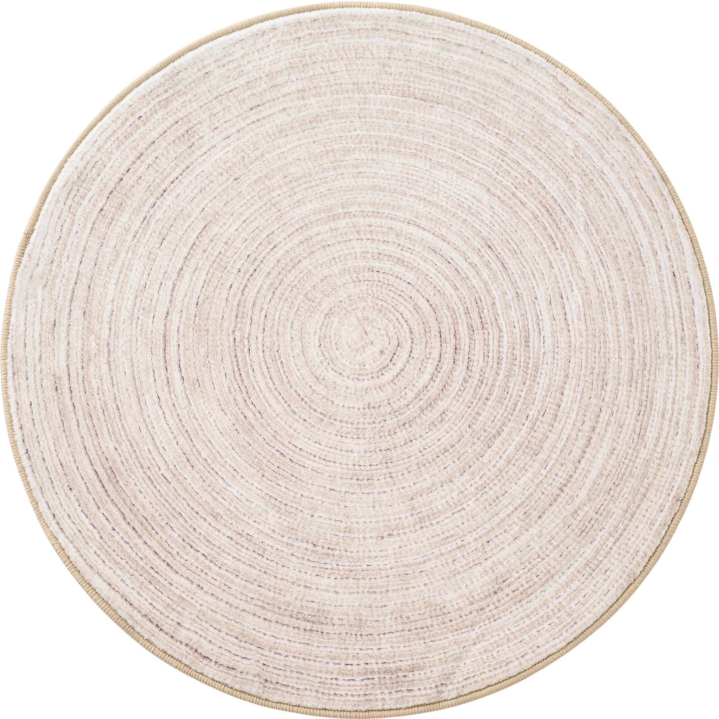 Asrug Imitation Jute Low Pile Round Rug Area Rug Washable Non-Slip Circle Rug Soft Plush Touch Circle Rugs Round for Kitchen Bathroom Living Bedroom Nursery, Carpet 4ft /48 inch/122 cm Khaki