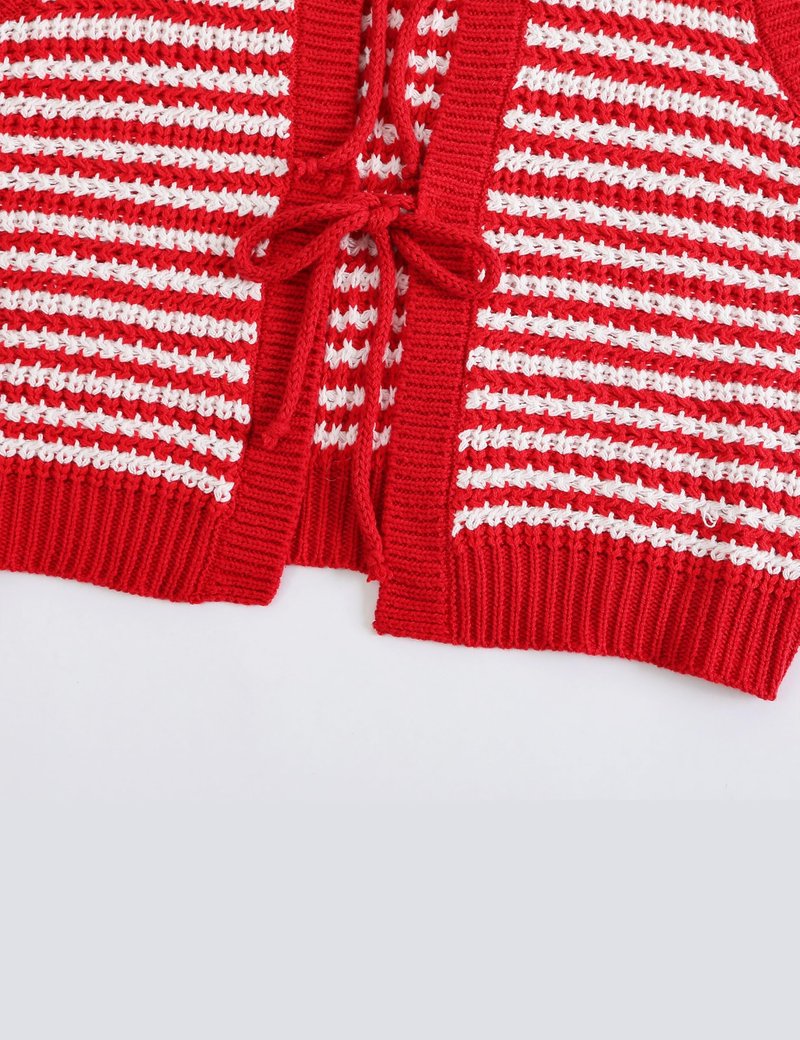 Silly Turtle Sweater Vest Women Casual Sleeveless Crochet Tops Color Block Tie Back Knit Tank Tops(0508-Red-XS)