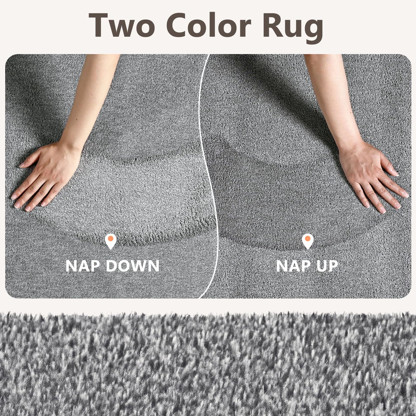2x6 Washable Runner Rug for Hallway Kitchen Bedroom, Low-Pile Non-Slip Thin Area Rug for Entryway Bathroom, Indoor Carpet for Bedside Laundry Living Room Home Decor (Grey)