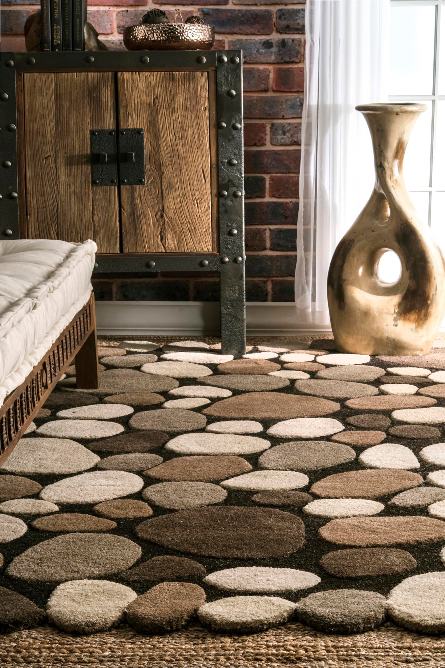Nuloom Pebbles Natural/Beige, 2'6" x 6', Handmade, Polka Dot, Wool, Soft and Cozy, High Traffic, Stain Resistant, Easy Clean, Durable Runner for Bedroom, Living Room, Dining, Den, Foyer, Entryway