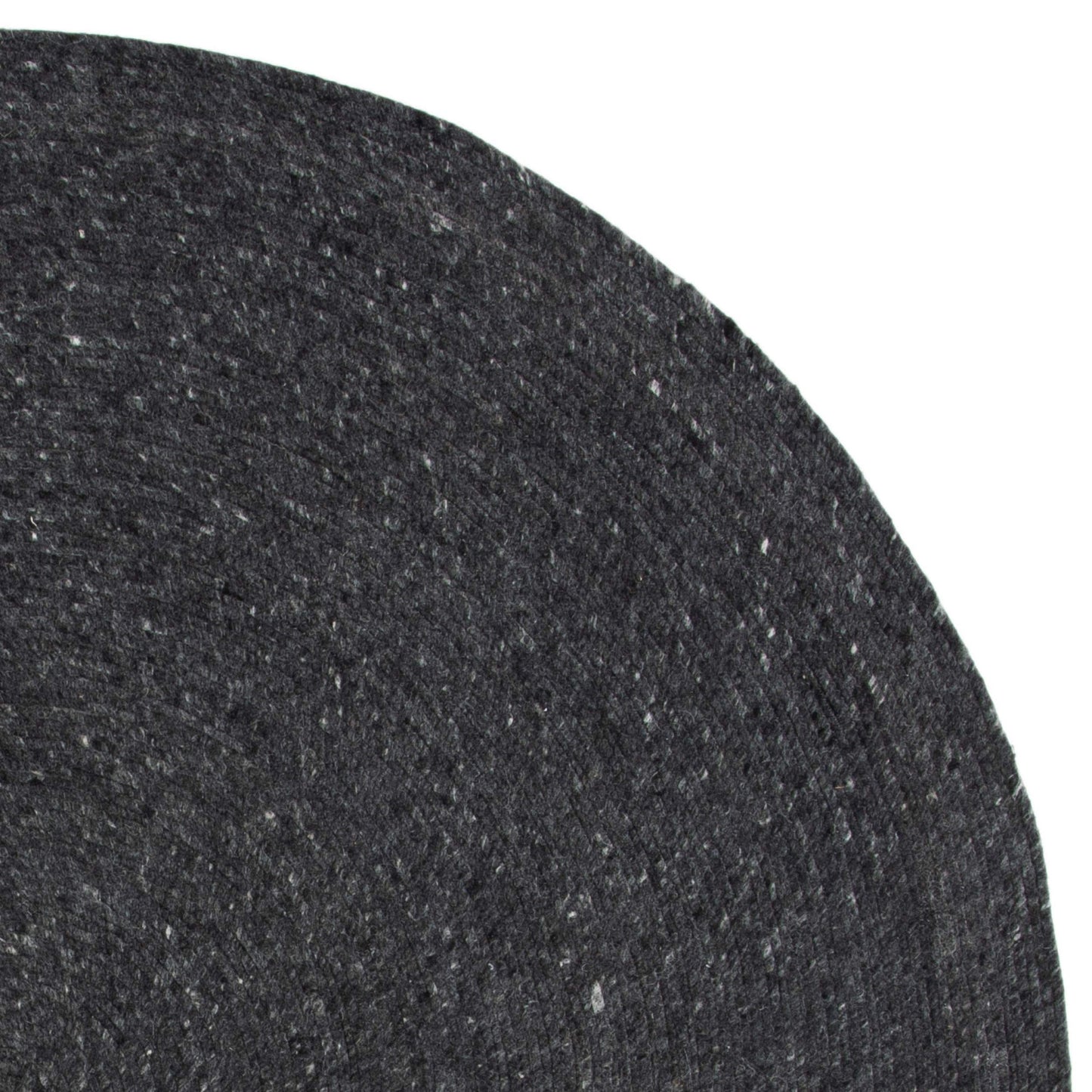 SAFAVIEH Braided Collection 4' Round Black BRD901Z Handmade Country Cottage Reversible Wool Entryway Foyer Living Room Bedroom Kitchen Area Rug