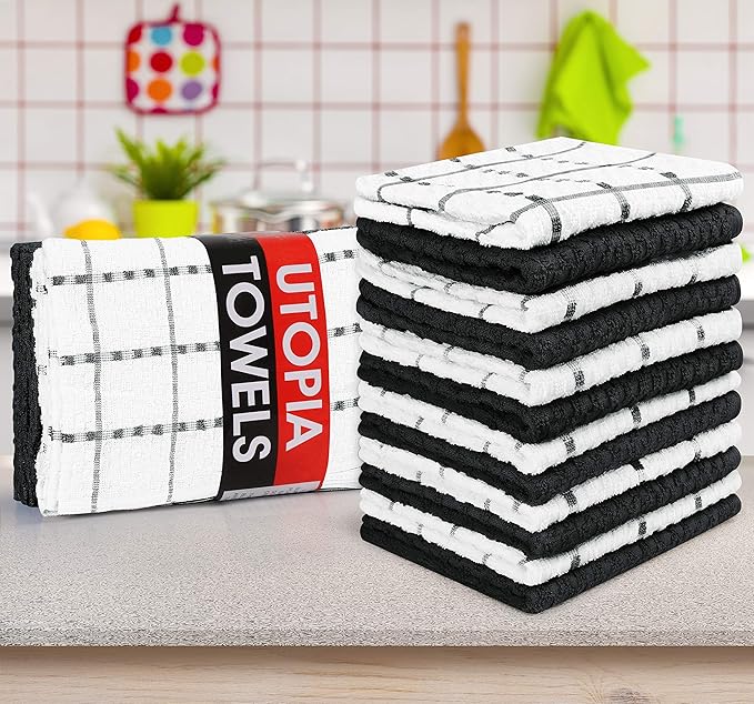 Utopia Towels - Kitchen Towels 12 Pack, 15 x 25 Inches, 100% Ring Spun Cotton