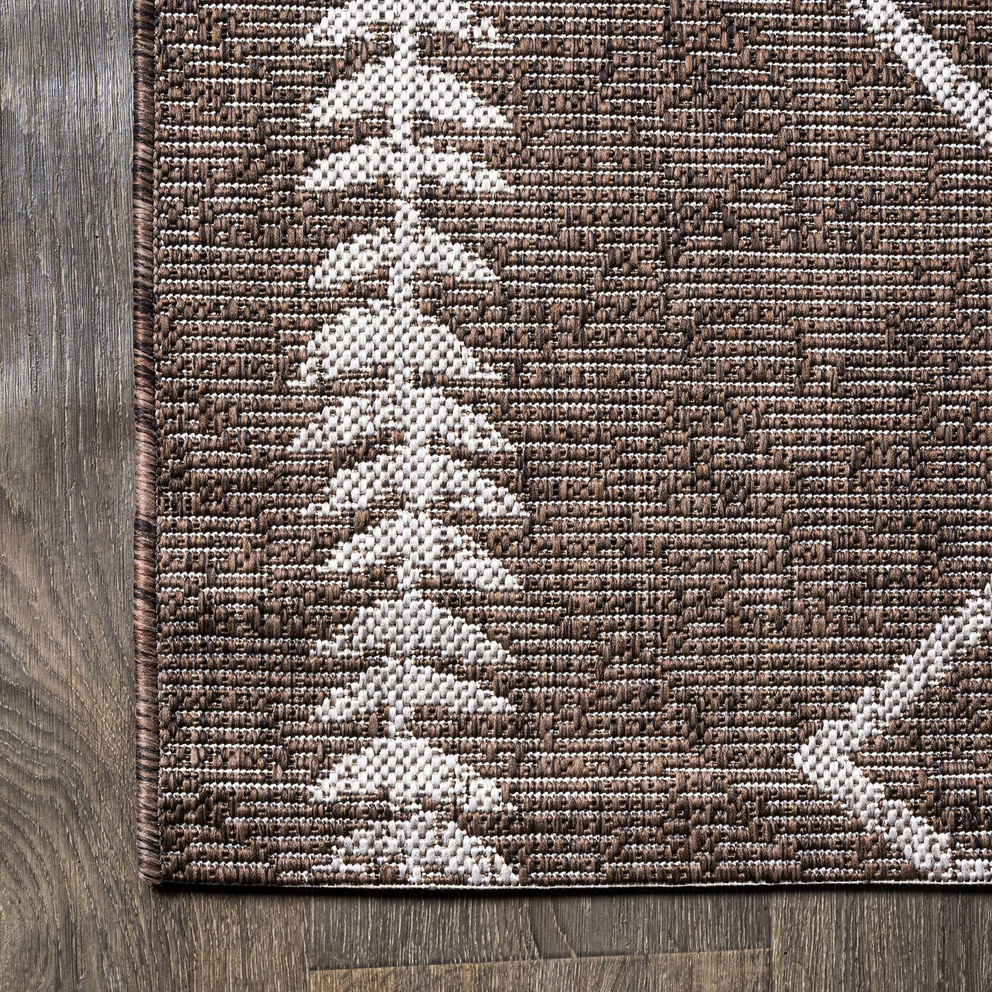 JONATHAN Y Tribal Diamond Trellis Indoor Outdoor Runner Rug 2X10 Brown/Beige, Derya for Backyard, Patio, Porch, Easy-Cleaning, High Traffic, Pet-Friendly, Non-Shedding (SMB129B-210)