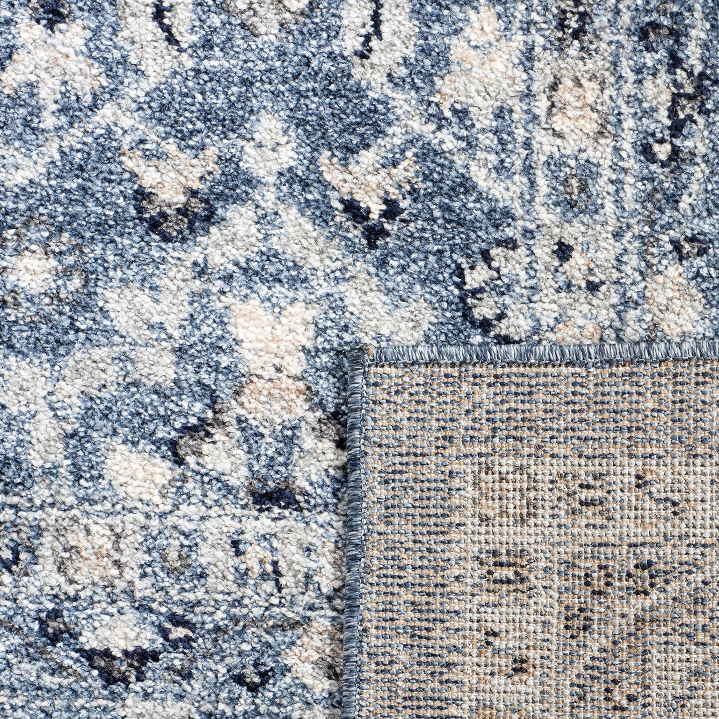 SAFAVIEH Charleston Collection Area Rug - 10' x 14', Navy & Creme, Oriental Distressed Design, Non-Shedding & Easy Care, Ideal for High Traffic Areas in Living Room, Bedroom (CHL412N)