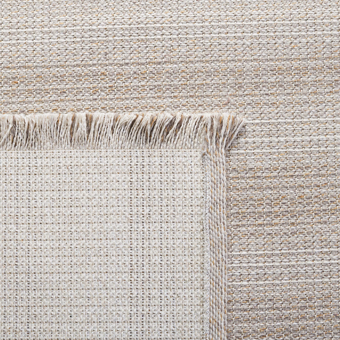 SAFAVIEH Augustine Collection Area Rug - 5' x 7'7", Ivory & Taupe, Cotton Stripe Fringe Design, Non-Shedding & Easy Care, Ideal for High Traffic Areas in Living Room, Bedroom (AGT501E)
