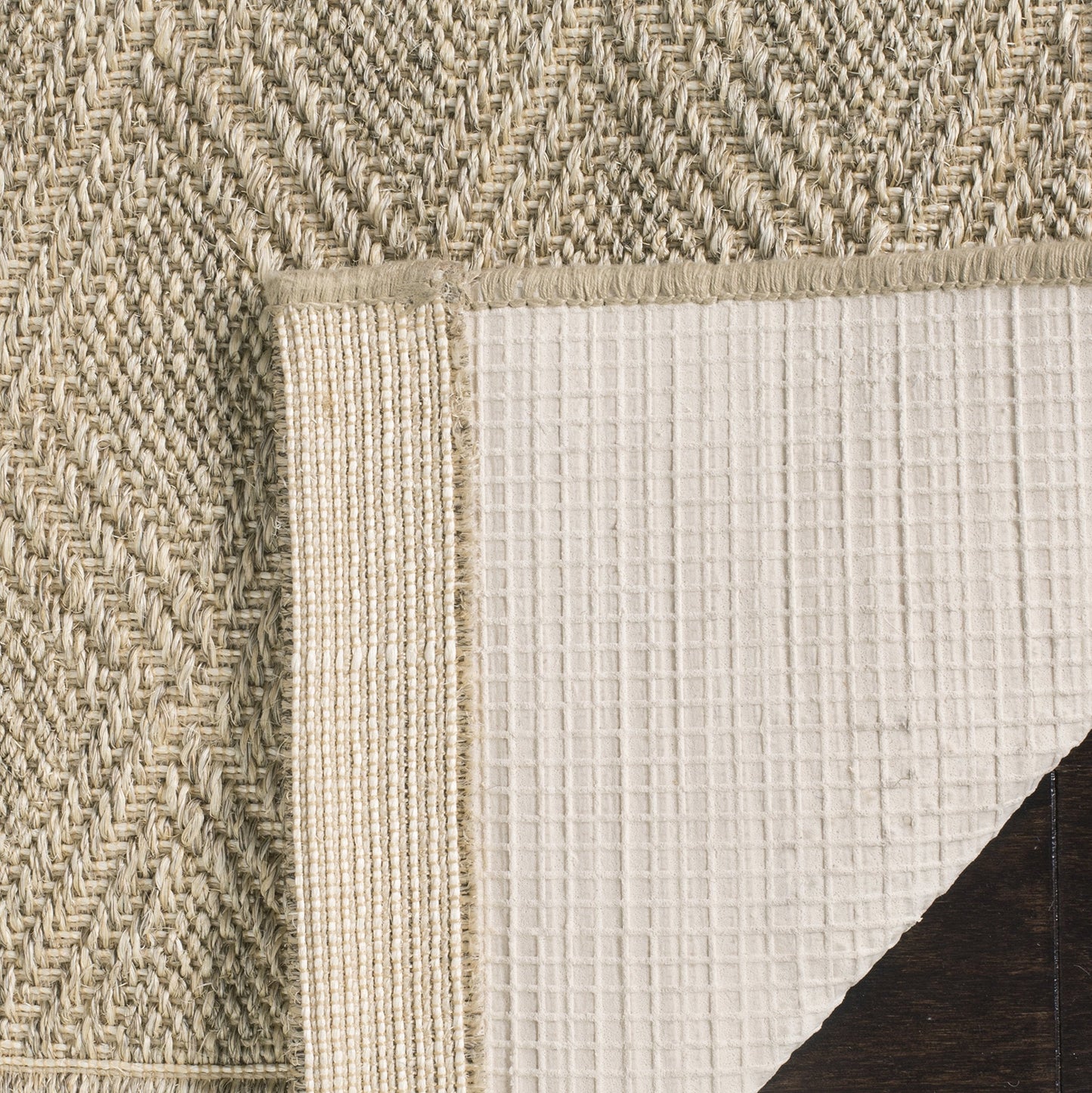 SAFAVIEH Palm Beach Collection Accent Rug - 2' x 3', Sand, Sisal & Jute Design, Ideal for High Traffic Areas in Entryway, Living Room, Bedroom (PAB351A)