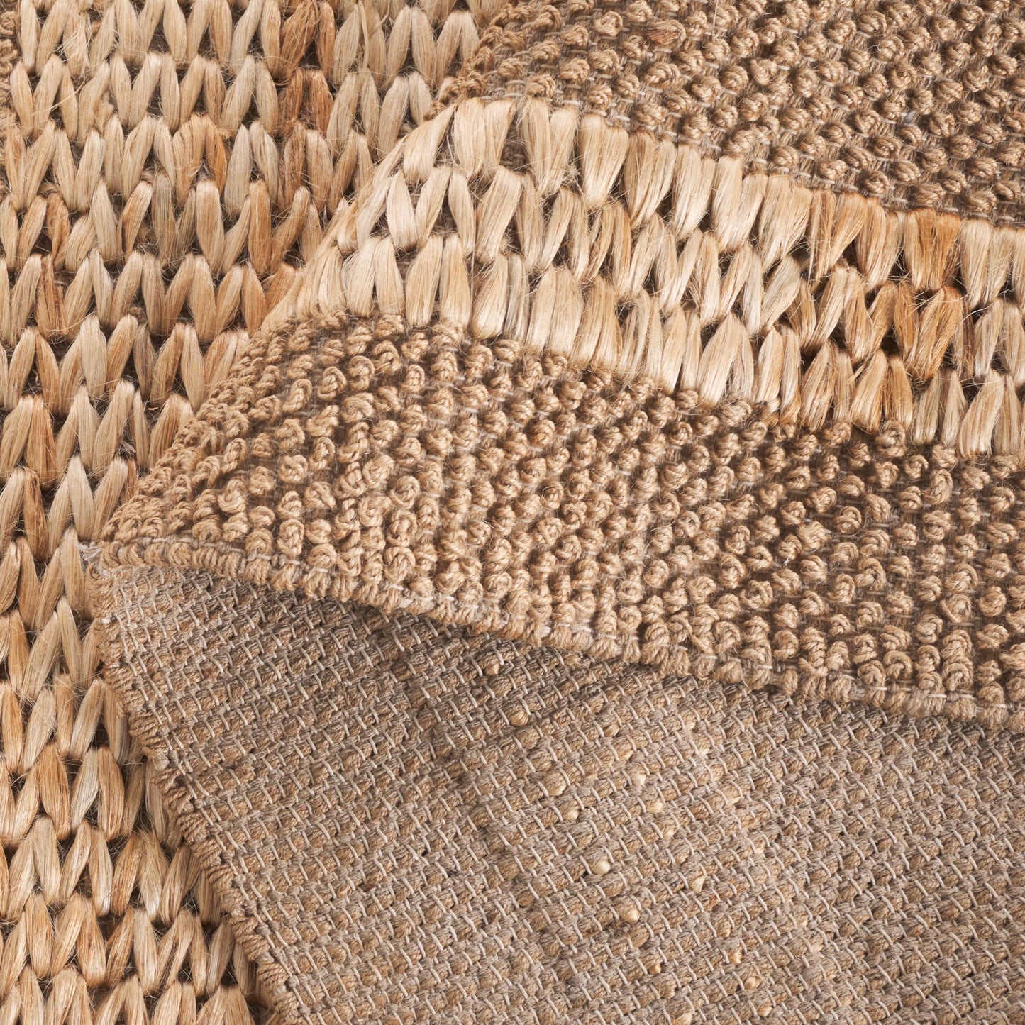 SAFAVIEH Natural Fiber Collection Area Rug - 4' x 6', Natural, Rustic Farmhouse Boho Style, Handmade Jute & Cotton, Ideal for The Living Room, Bedroom, Dining Room (NFB378A-4)
