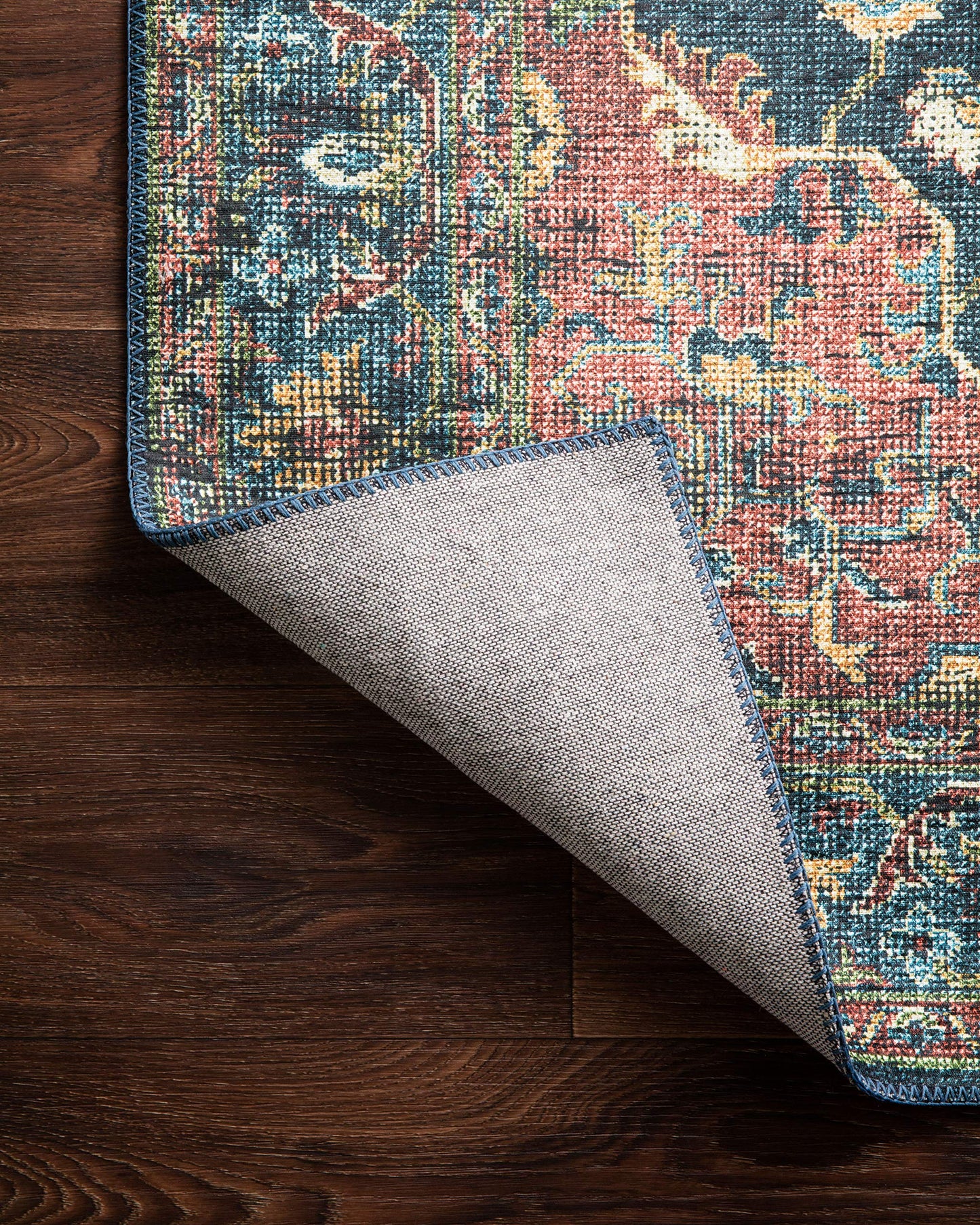 Loloi Skye Collection SKY-08 Denim/Brick 9'-0" x 12'-0" Area Rug