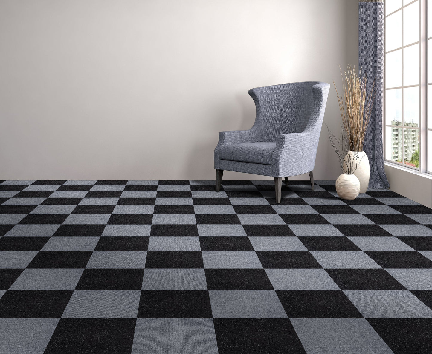 Nexus Self Adhesive 12-Inch Carpet Floor Tiles, 12 Tiles - 12" x 12", Smoke Grey - Peel & Stick, DIY Flooring for Kitchen, Dining Room, Bedrooms & Bathrooms by Achim Home Decor