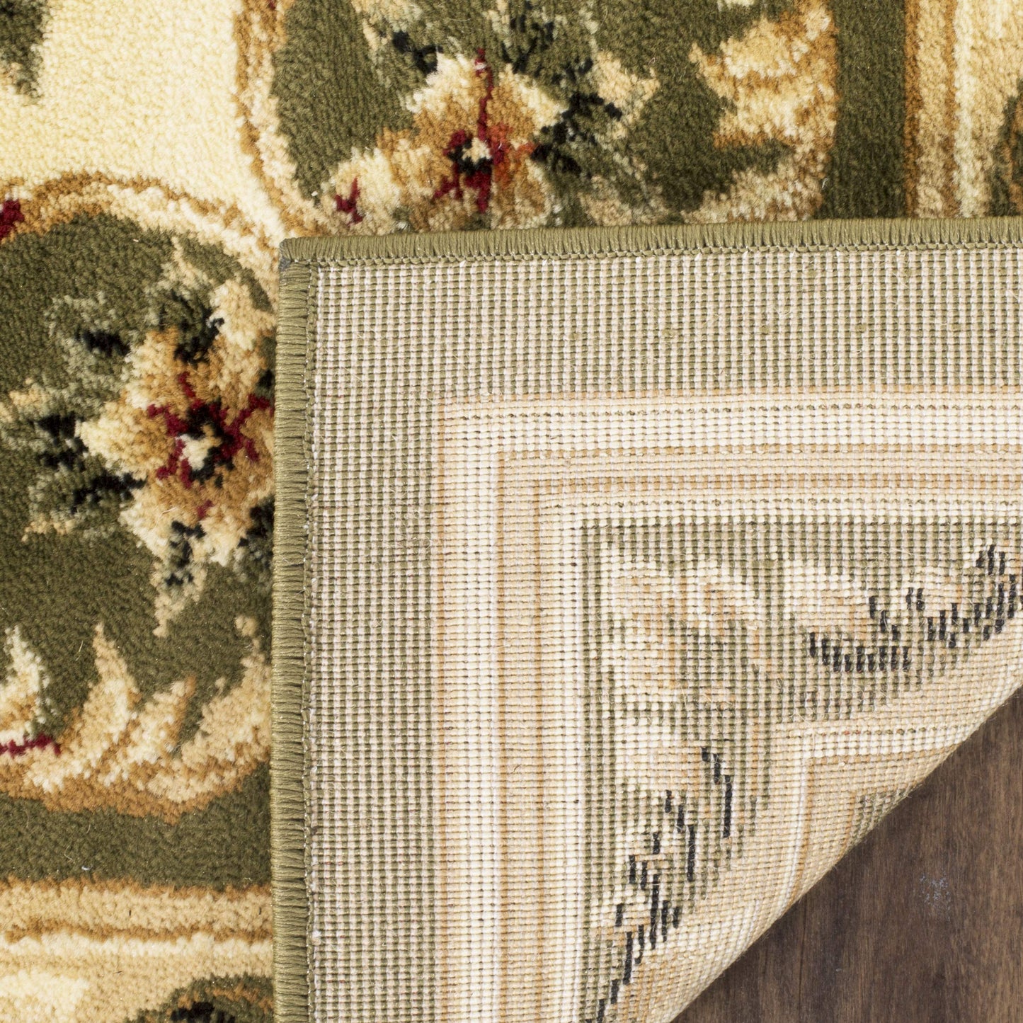 SAFAVIEH Lyndhurst Collection Area Rug - 8' x 11', Sage & Ivory, Traditional European Medallion Design, Non-Shedding & Easy Care, Ideal for High Traffic Areas in Living Room, Bedroom (LNH218B)