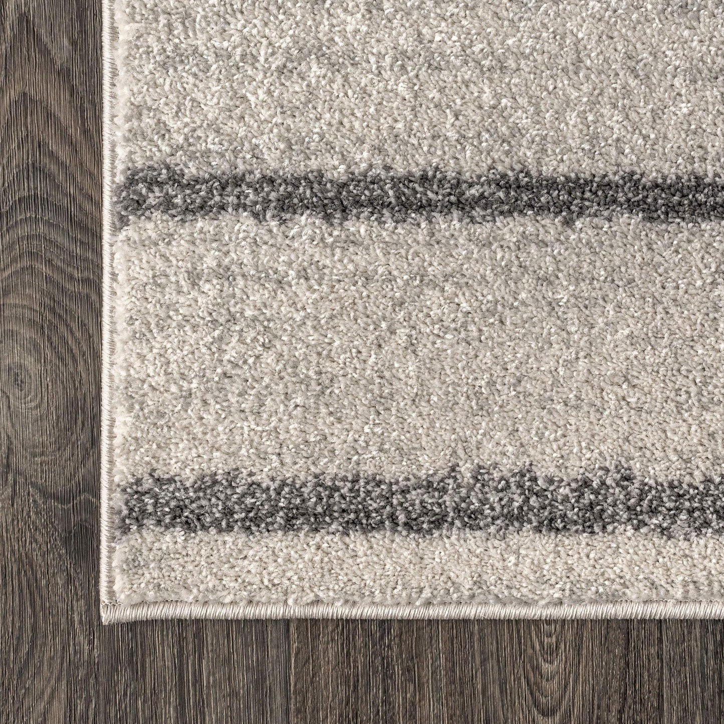 JONATHAN Y Williamsburg Minimalist Stripe Cream/Gray Indoor Area Rug, 8x10, Contemporary, Modern, Easy-Cleaning for Living Room, Bedroom, Kitchen, Pet Friendly, Non-Shedding (MOH201A-8)