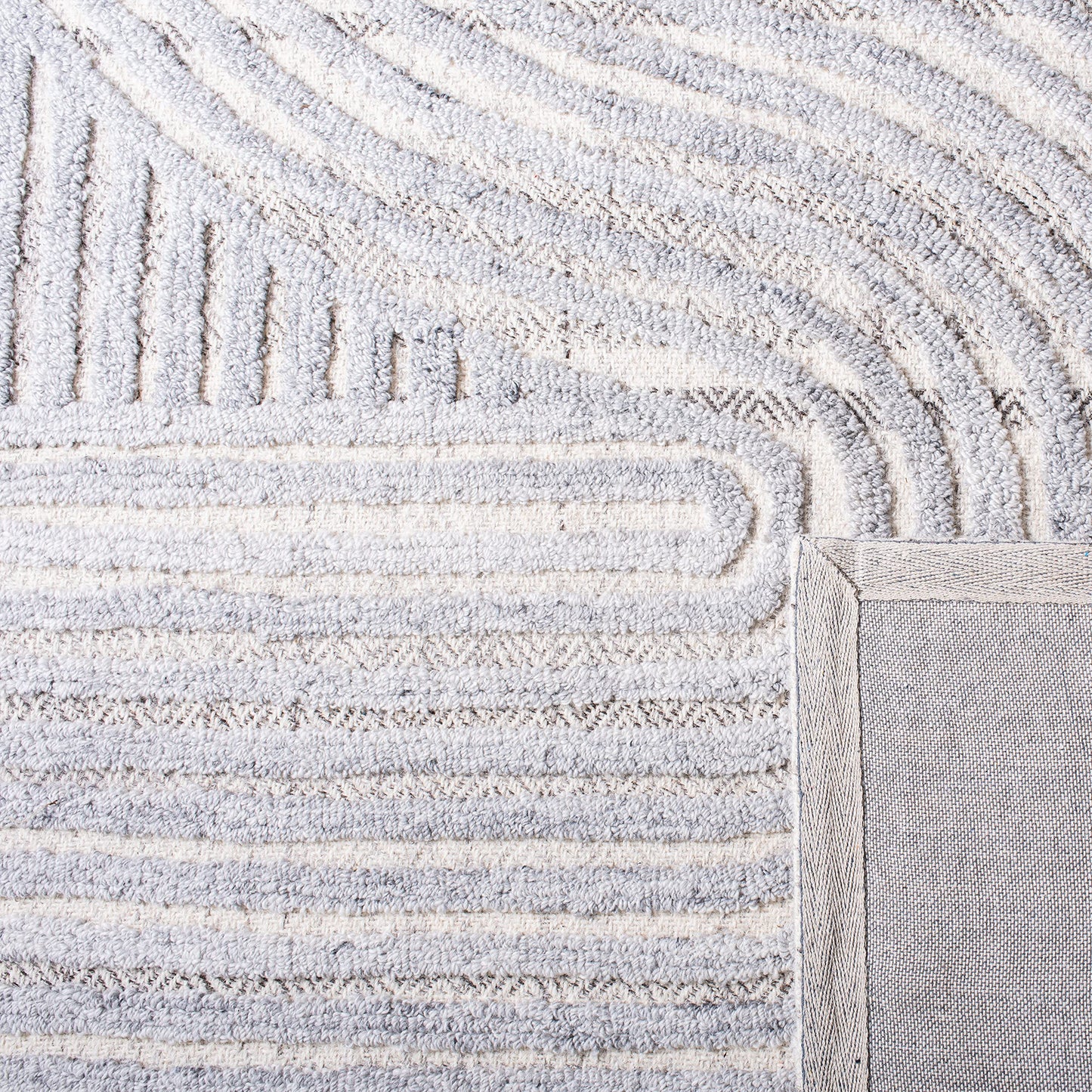 SAFAVIEH South Hampton Collection Runner Rug - 2'3" x 6', Grey, Handmade Mid-Century Modern Abstract, Ideal for High Traffic Areas in Living Room, Bedroom (SHA301F)