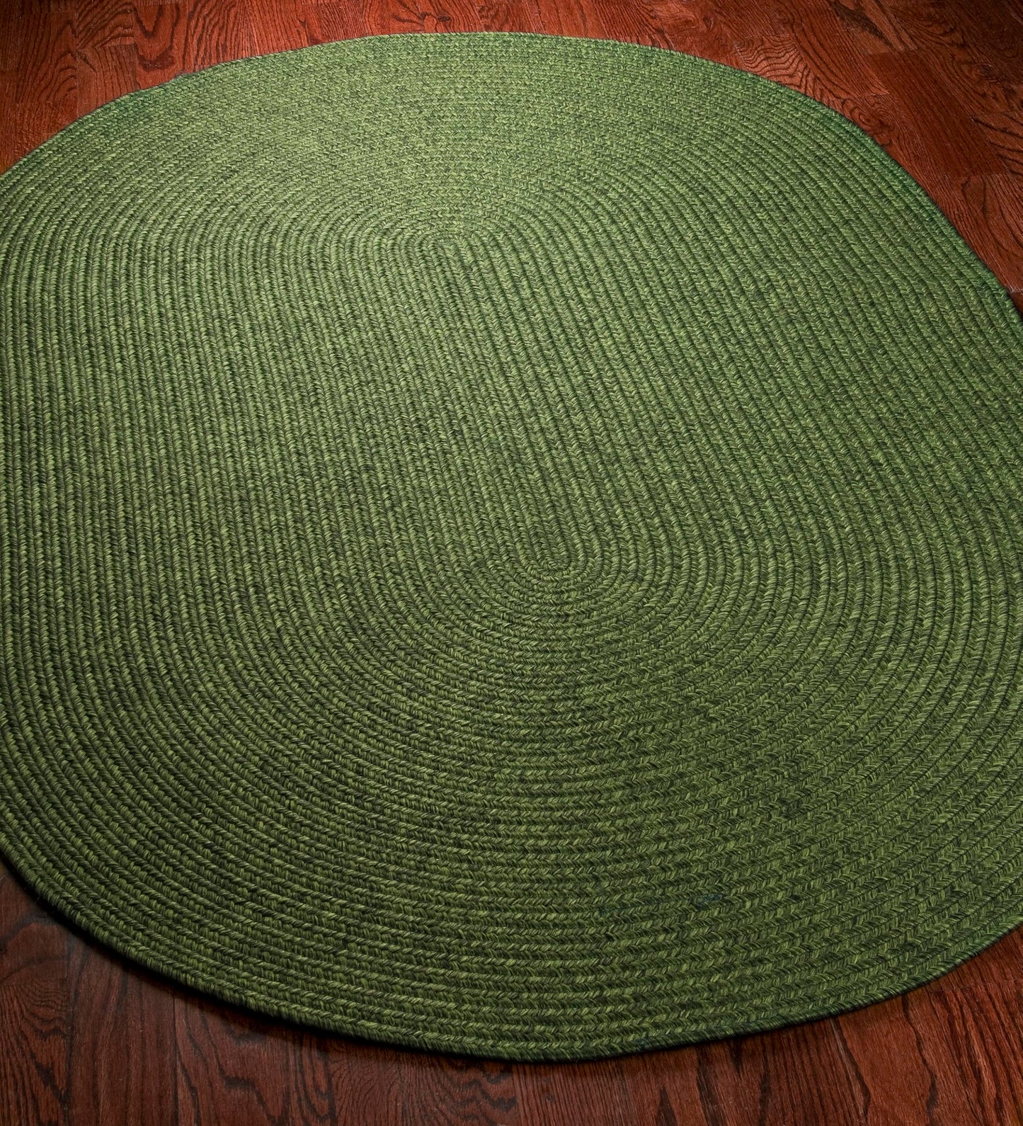 SAFAVIEH Washable Rug Outdoor Braided Collection - 3' x 5' Oval, Green, Handmade & Reversible, Non-Shedding & Easy to Clean, Ideal for Patio, Backyard, Mudroom (BRD315A)