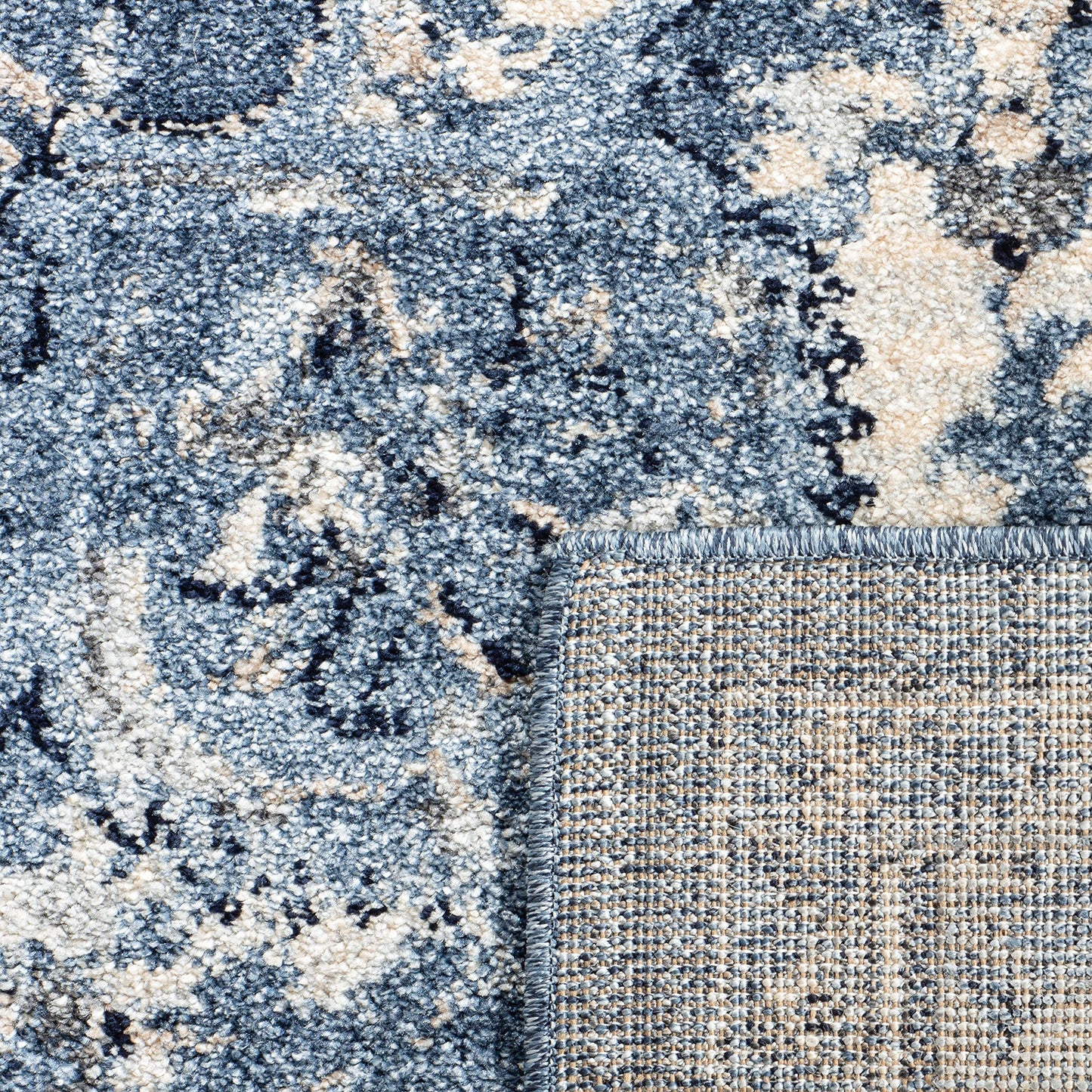 SAFAVIEH Charleston Collection Area Rug - 9' x 12', Navy & Creme, Oriental Distressed Design, Non-Shedding & Easy Care, Ideal for High Traffic Areas in Living Room, Bedroom (CHL411N)