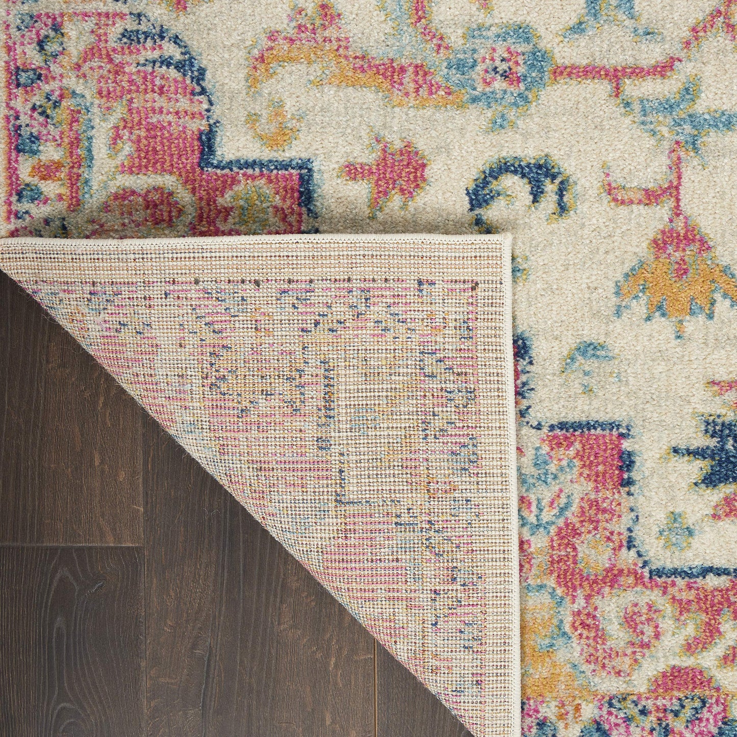 Nourison Home Passion Ivory Pink 5'3" x 7'3" Area Rug - Easy Clean, Non Shedding, Bed Room, Living Room, Dining Room, Kitchen (5' x 7')